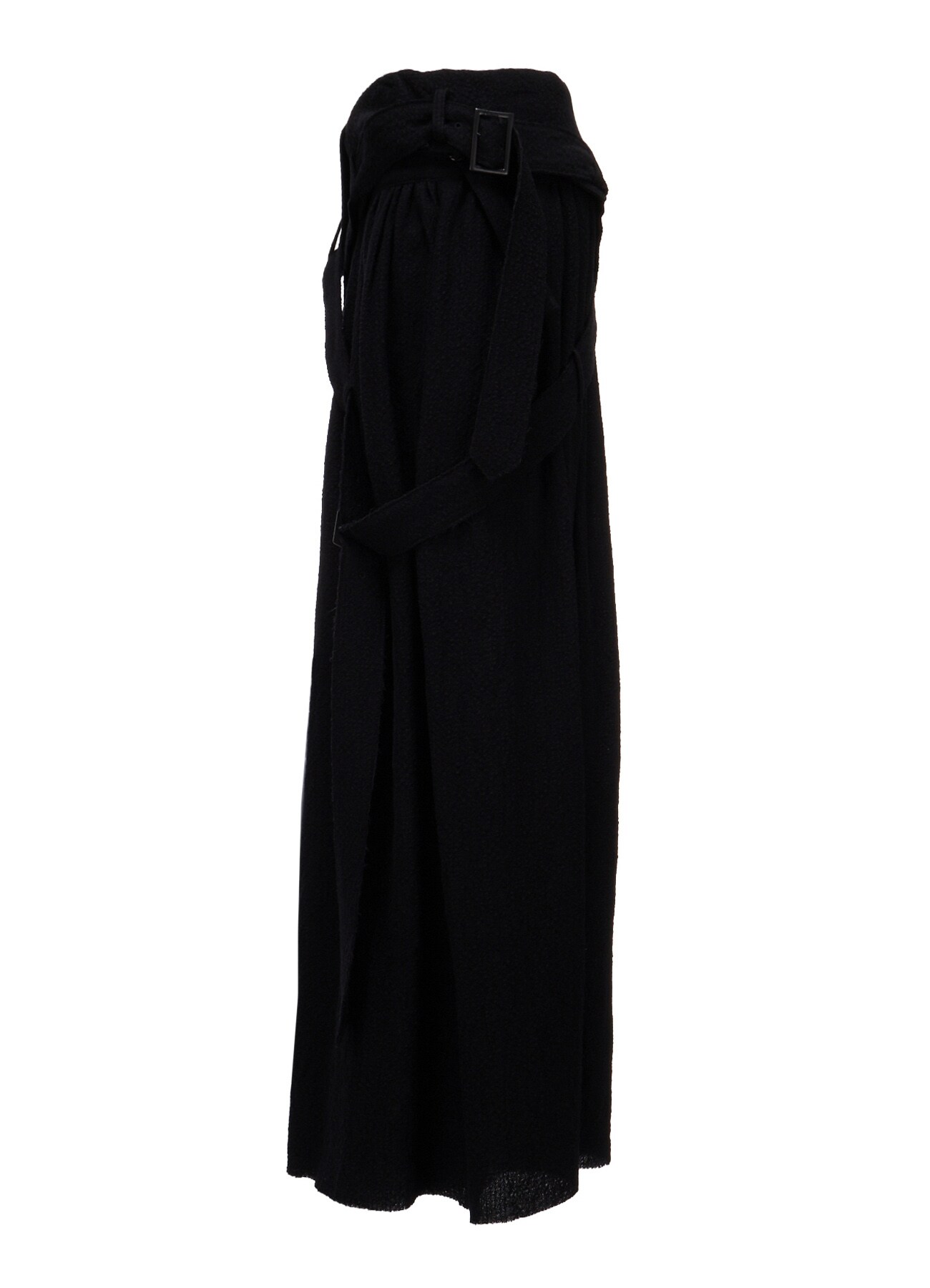 HARD SHRINKED GAUZE BELTED SKIRT