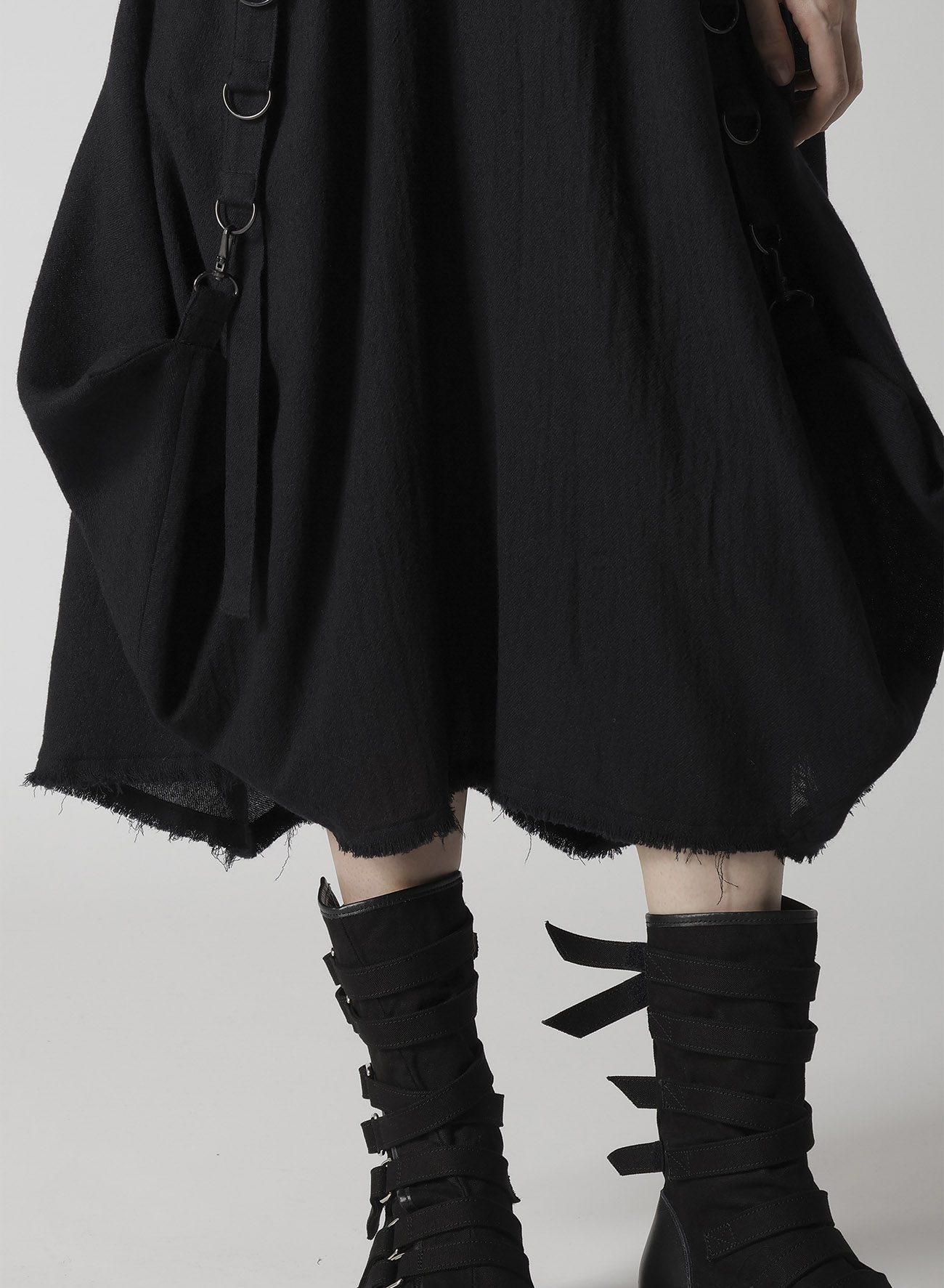 WOOL VIYELLA D RING SKIRT