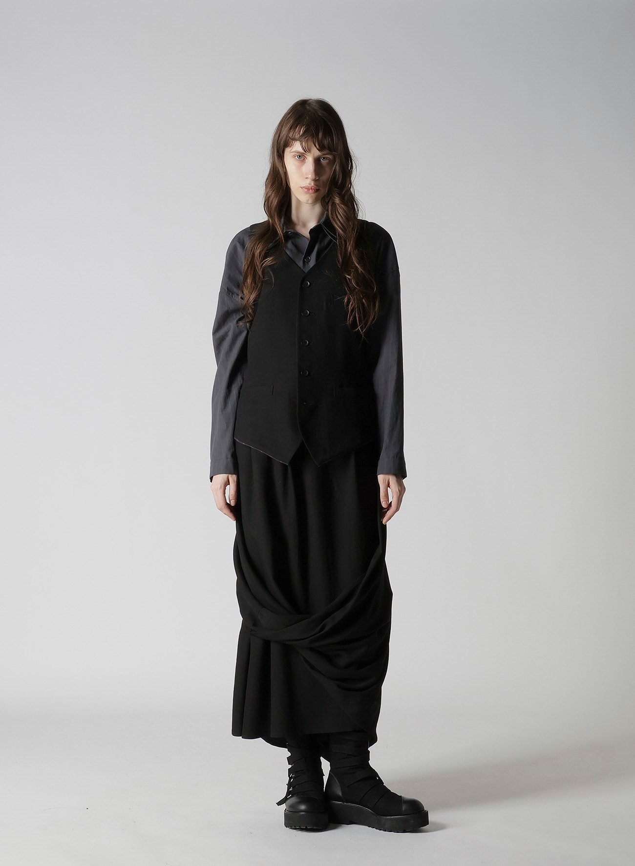 MILLED GABARDINE TWIST SKIRT