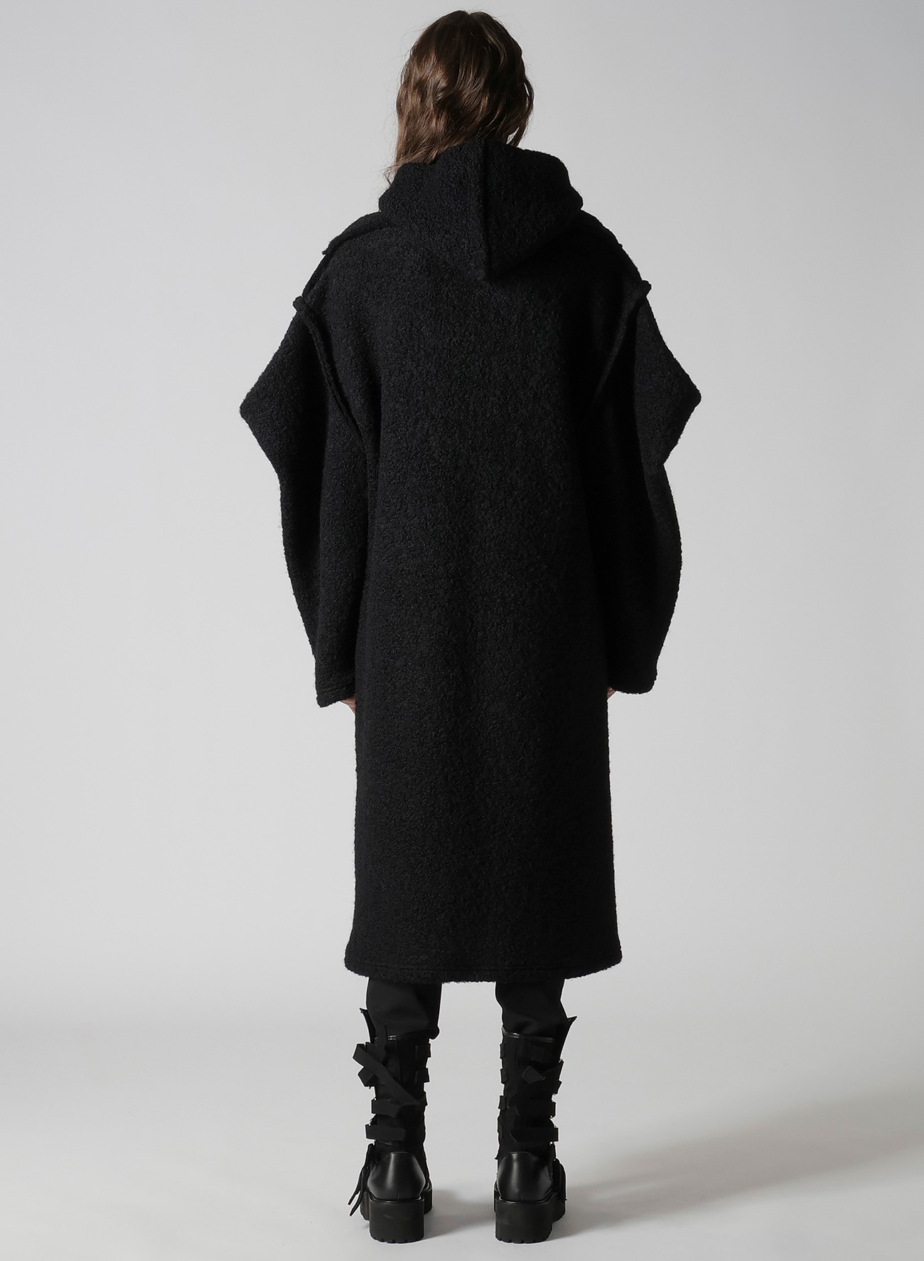 LOOP INLAY SLEEVE PUFF LONG JACKET