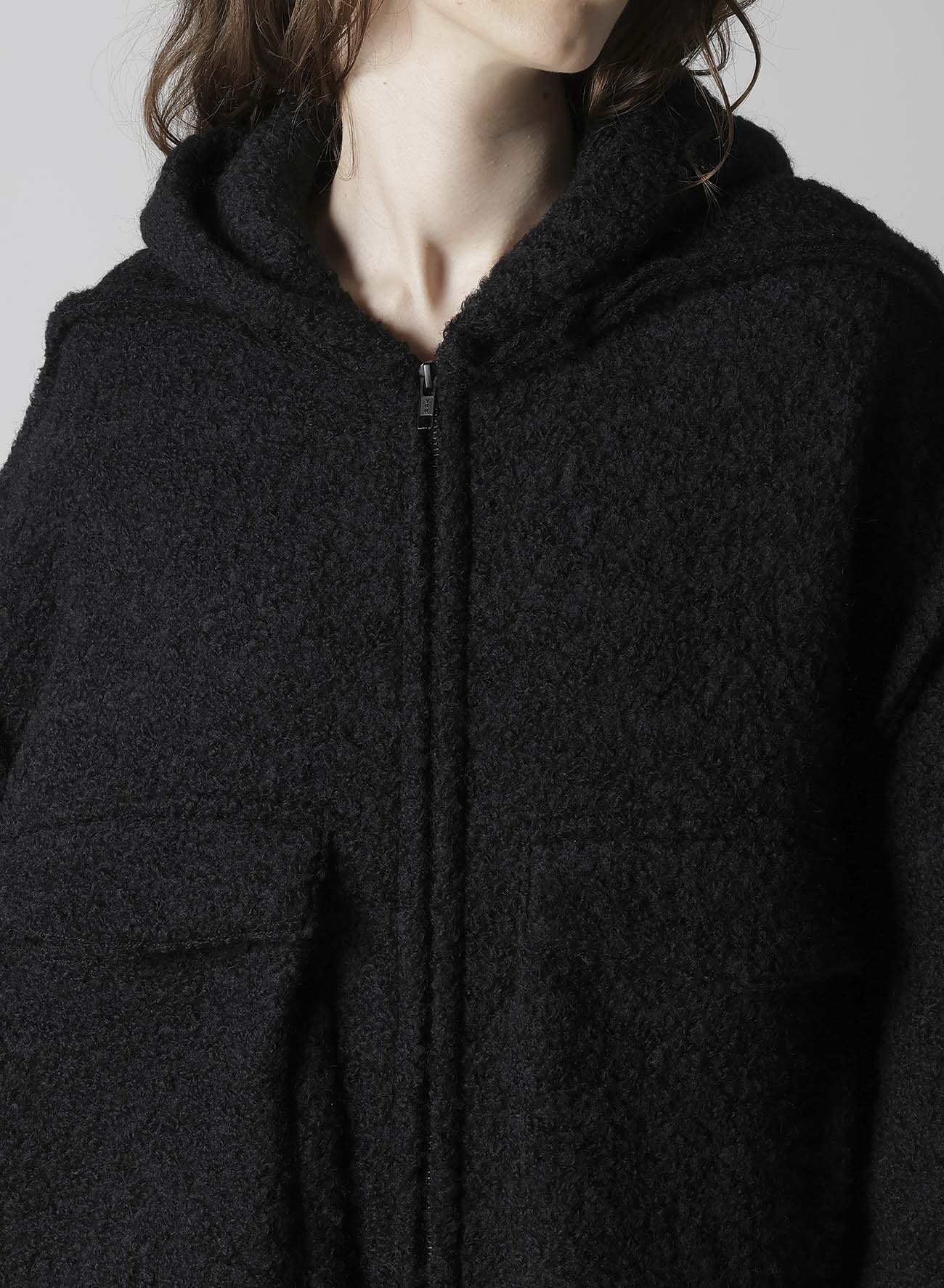 LOOP INLAY SLEEVE PUFF LONG JACKET