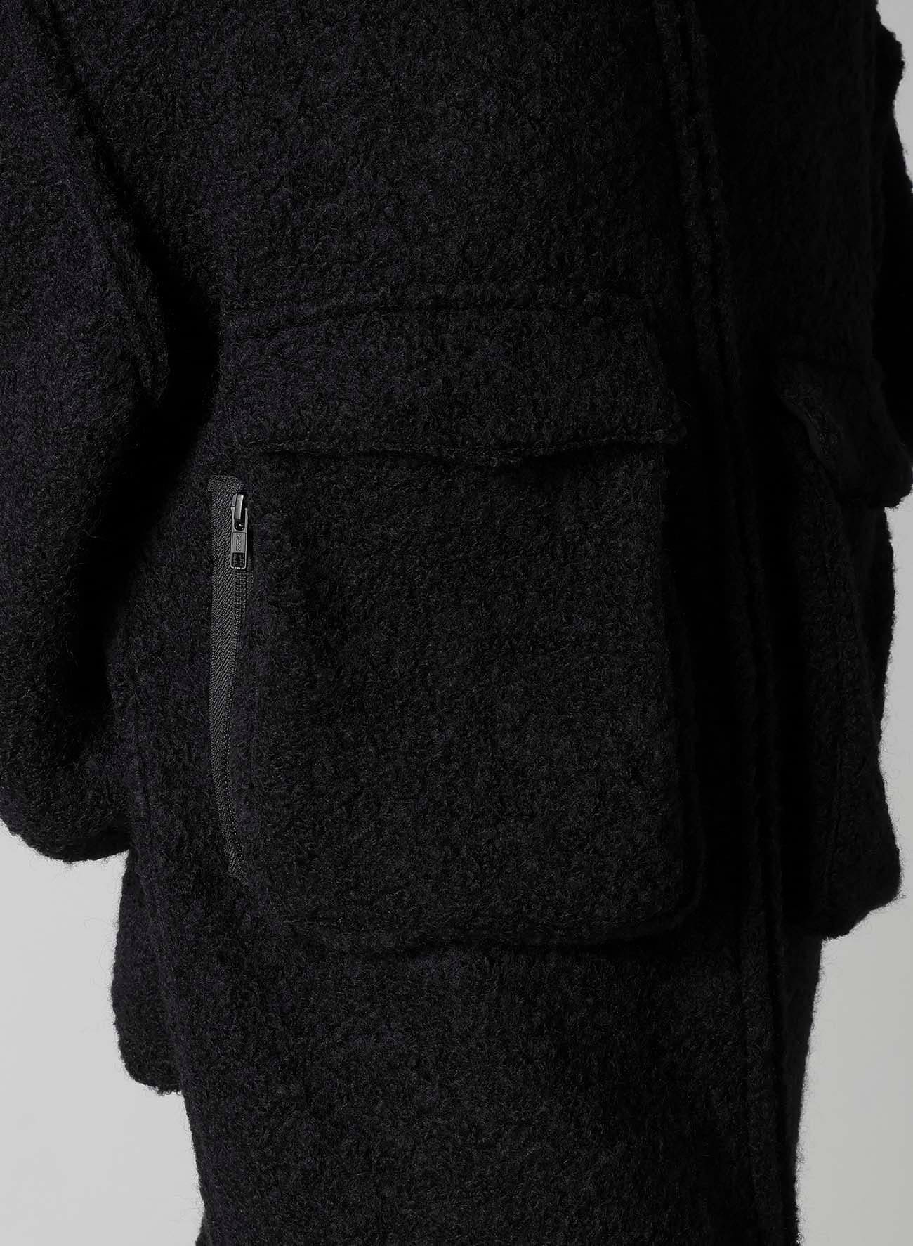 LOOP INLAY SLEEVE PUFF LONG JACKET