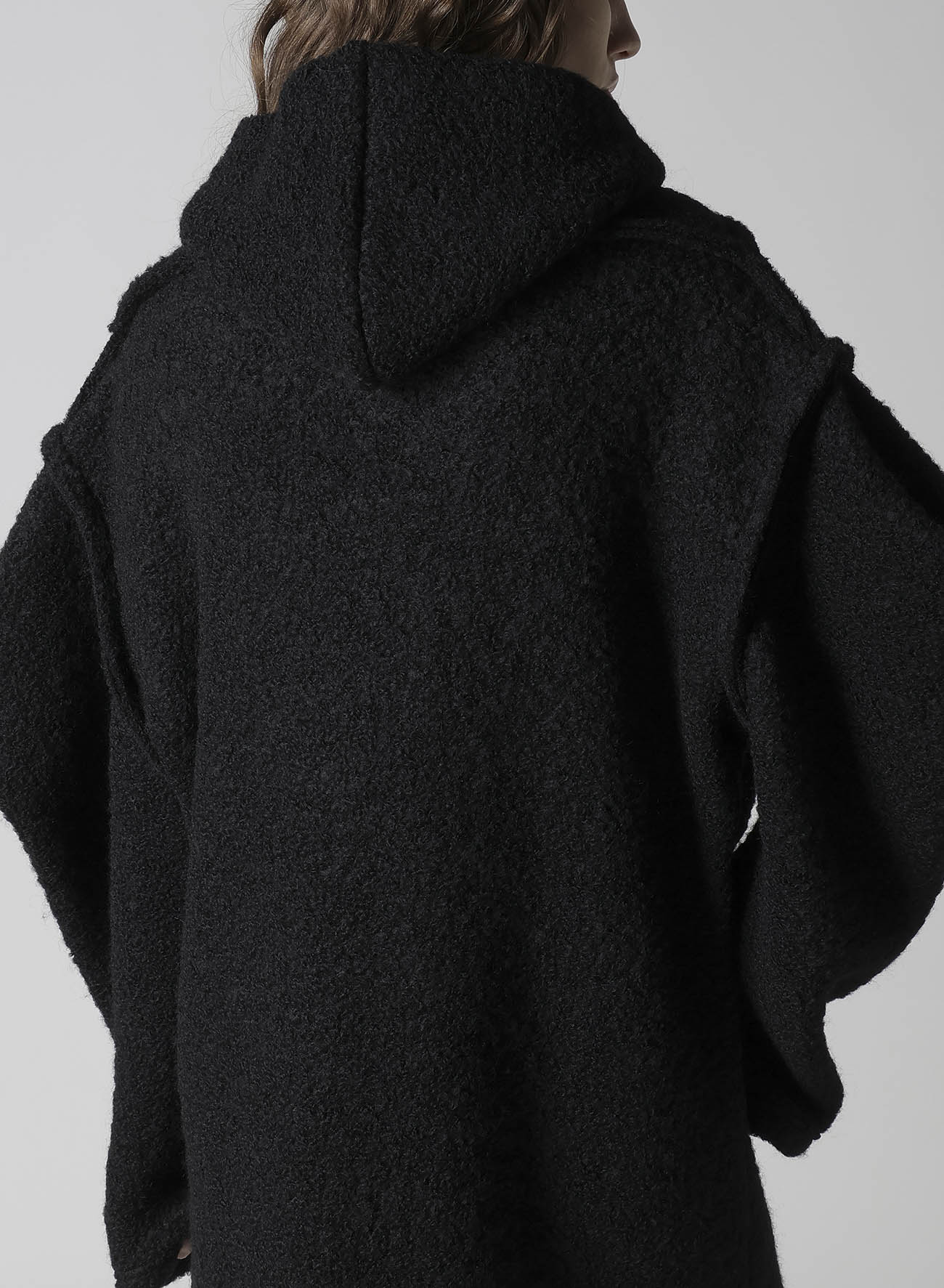 LOOP INLAY SLEEVE PUFF LONG JACKET