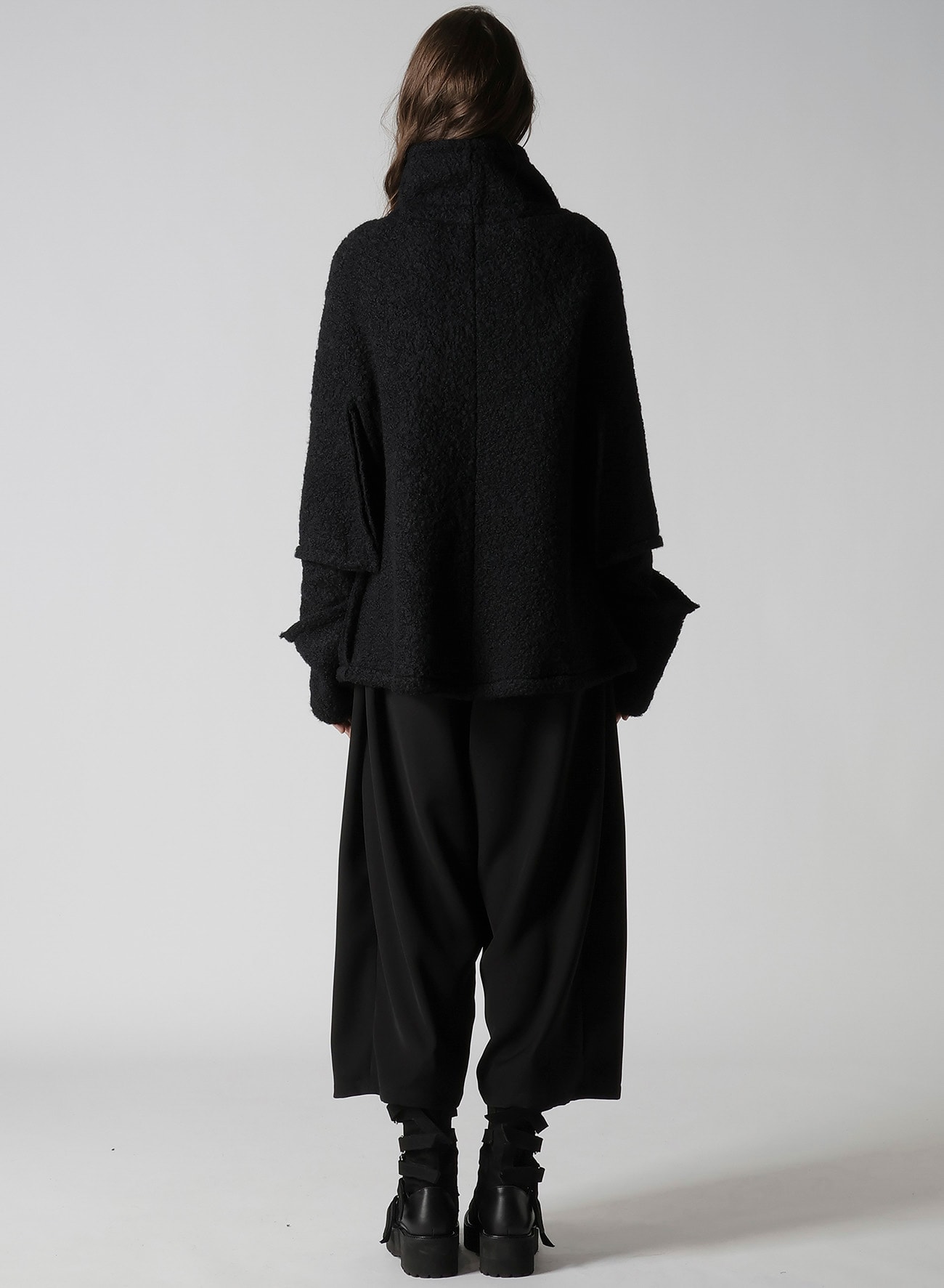LOOP INLAY FRILLED COLLAR JACKET