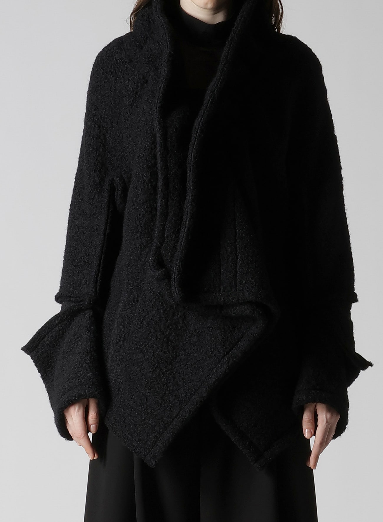 LOOP INLAY FRILLED COLLAR JACKET
