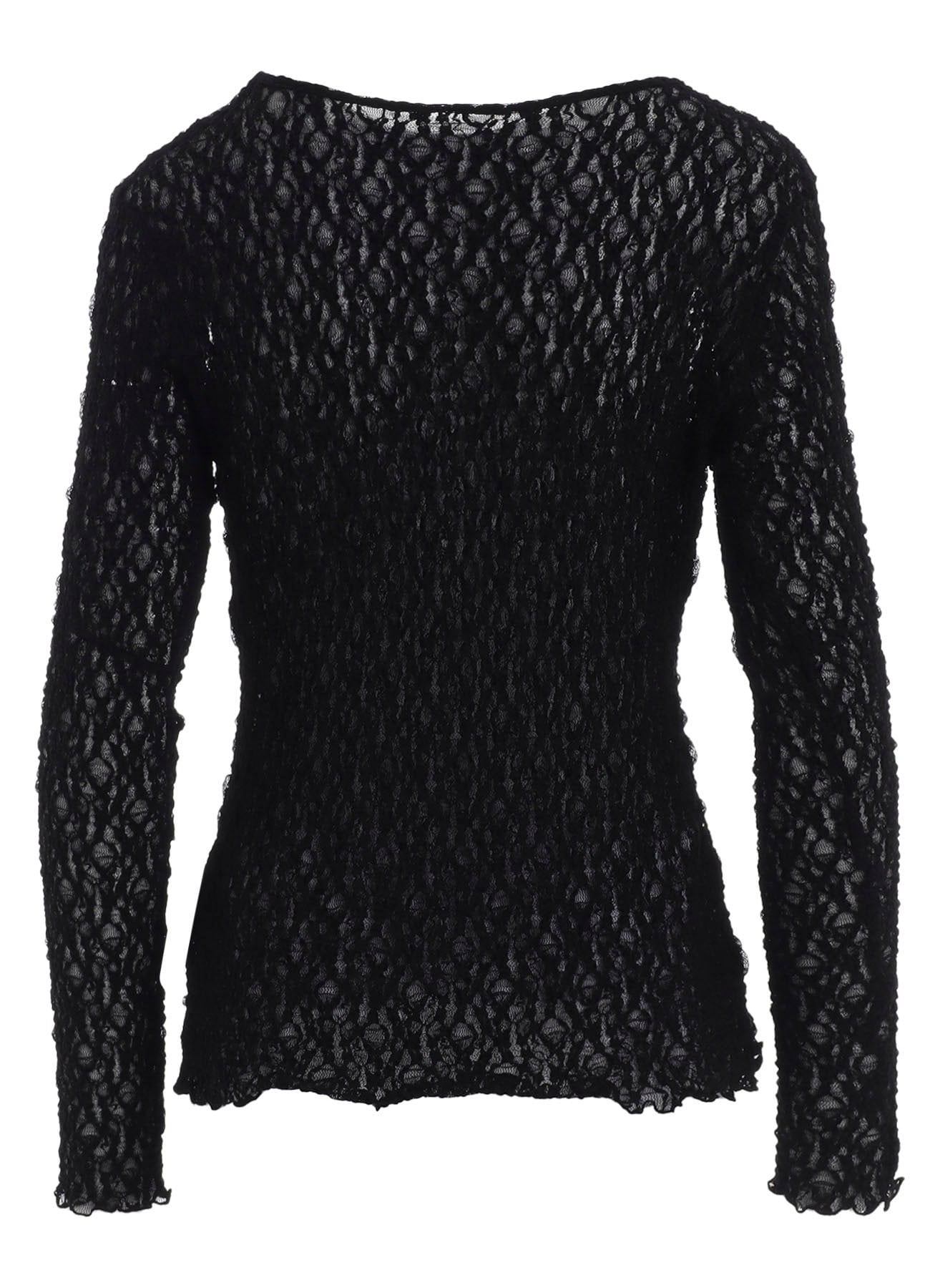 FLOWER SHIRRING LONG T-SHIRT