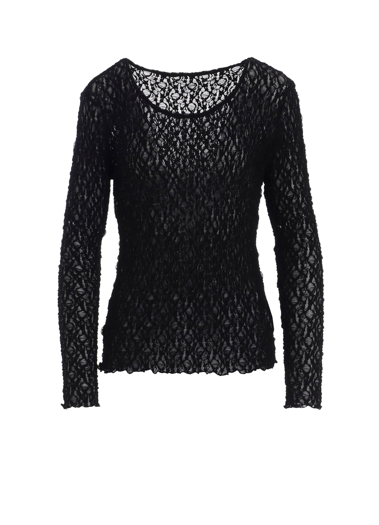 FLOWER SHIRRING LONG T-SHIRT
