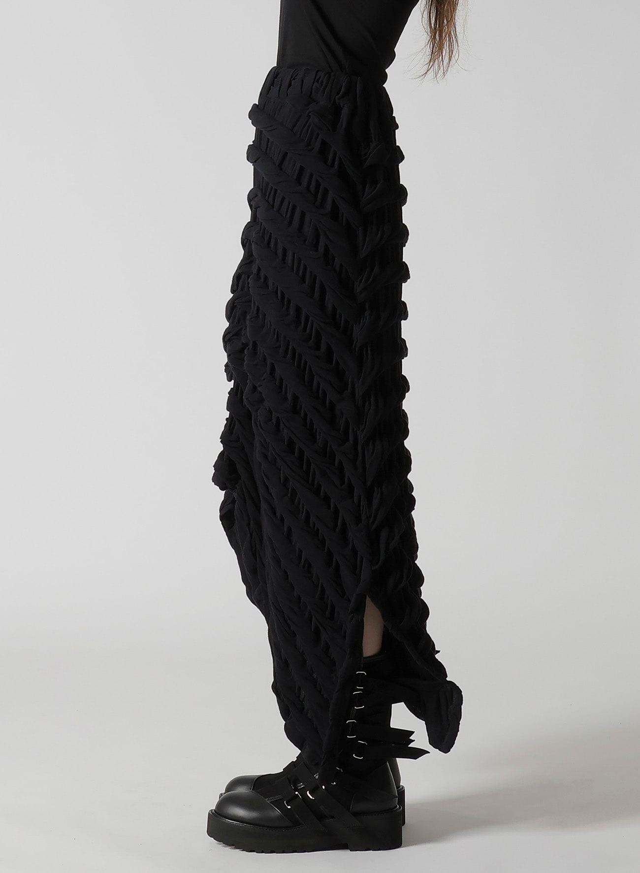 TWIST JACQUARD IRREGULAR HEM SKIRT