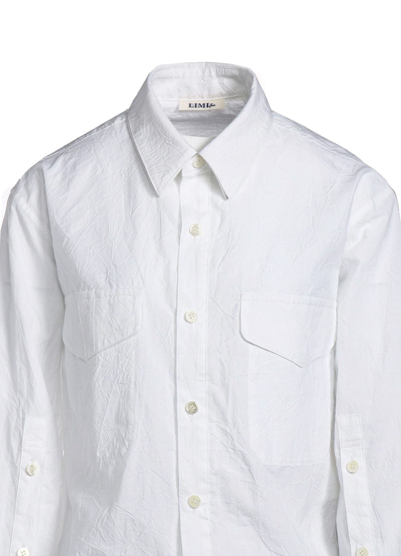 WASHER TYPEWRITER LAYERED COLLAR SHIRT