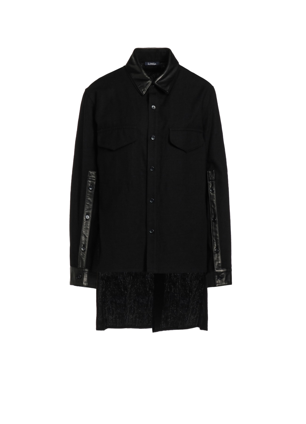 LIGHT SERGE LAYERED COLLAR SHIRT