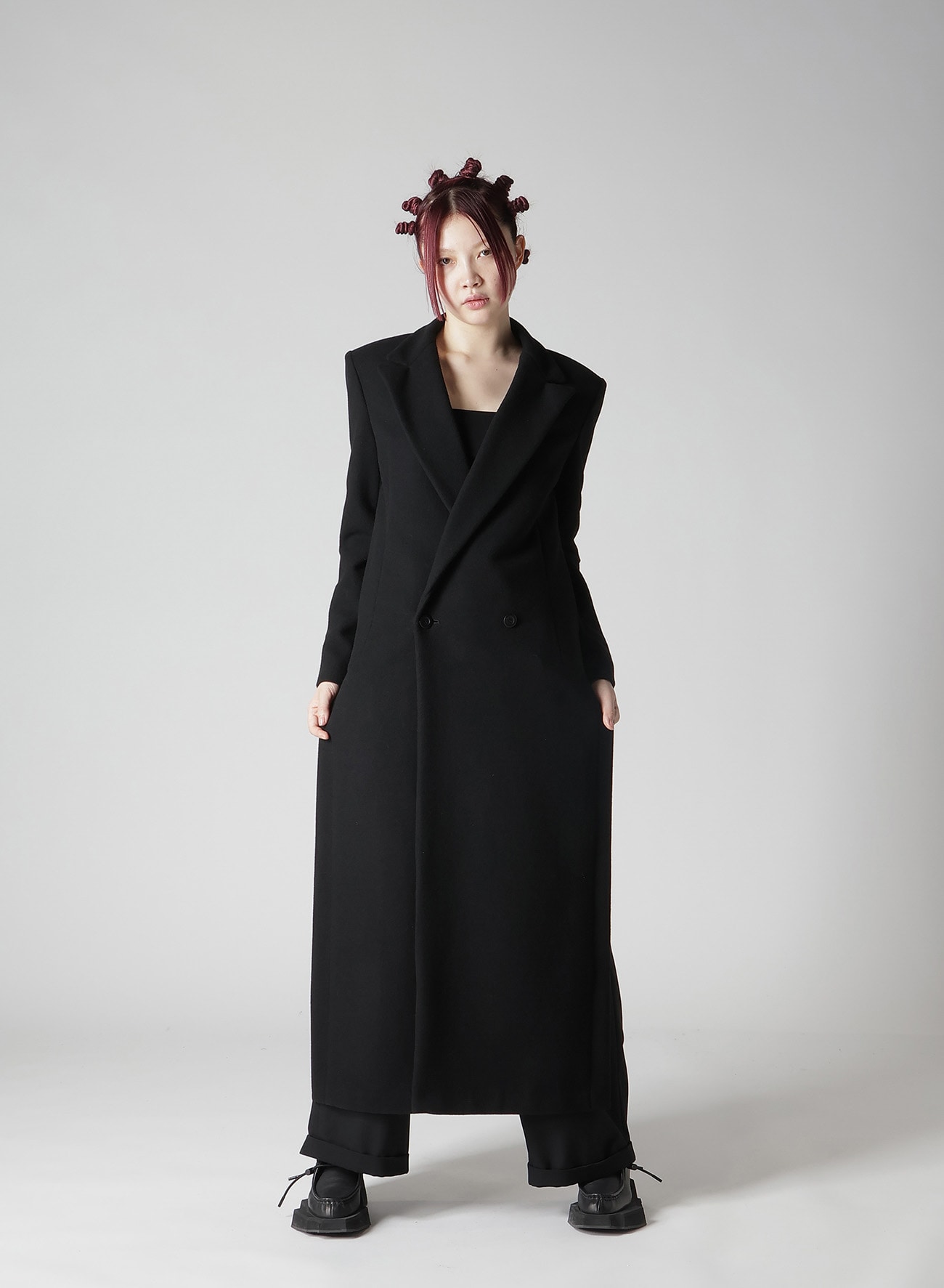 WOOL MOSSER LONG SLIT COAT