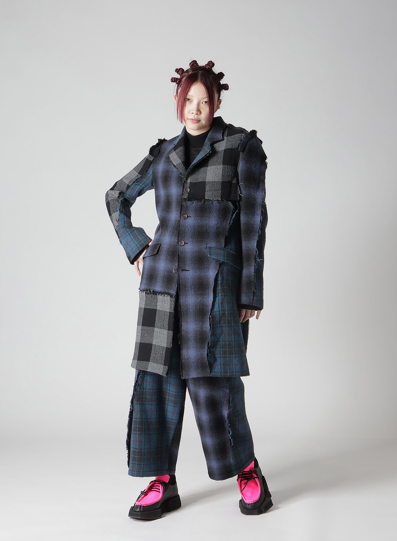 MULTI PLAID B TAILORED COAT