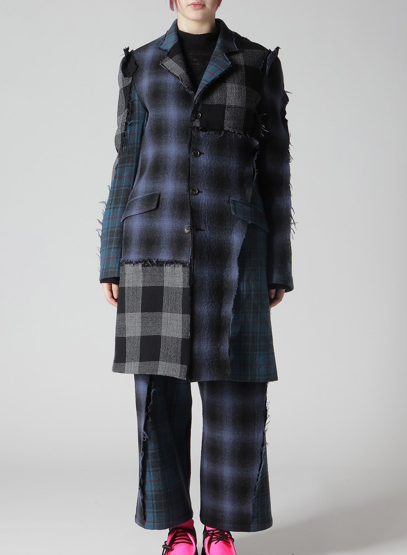 MULTI PLAID B TAILORED COAT