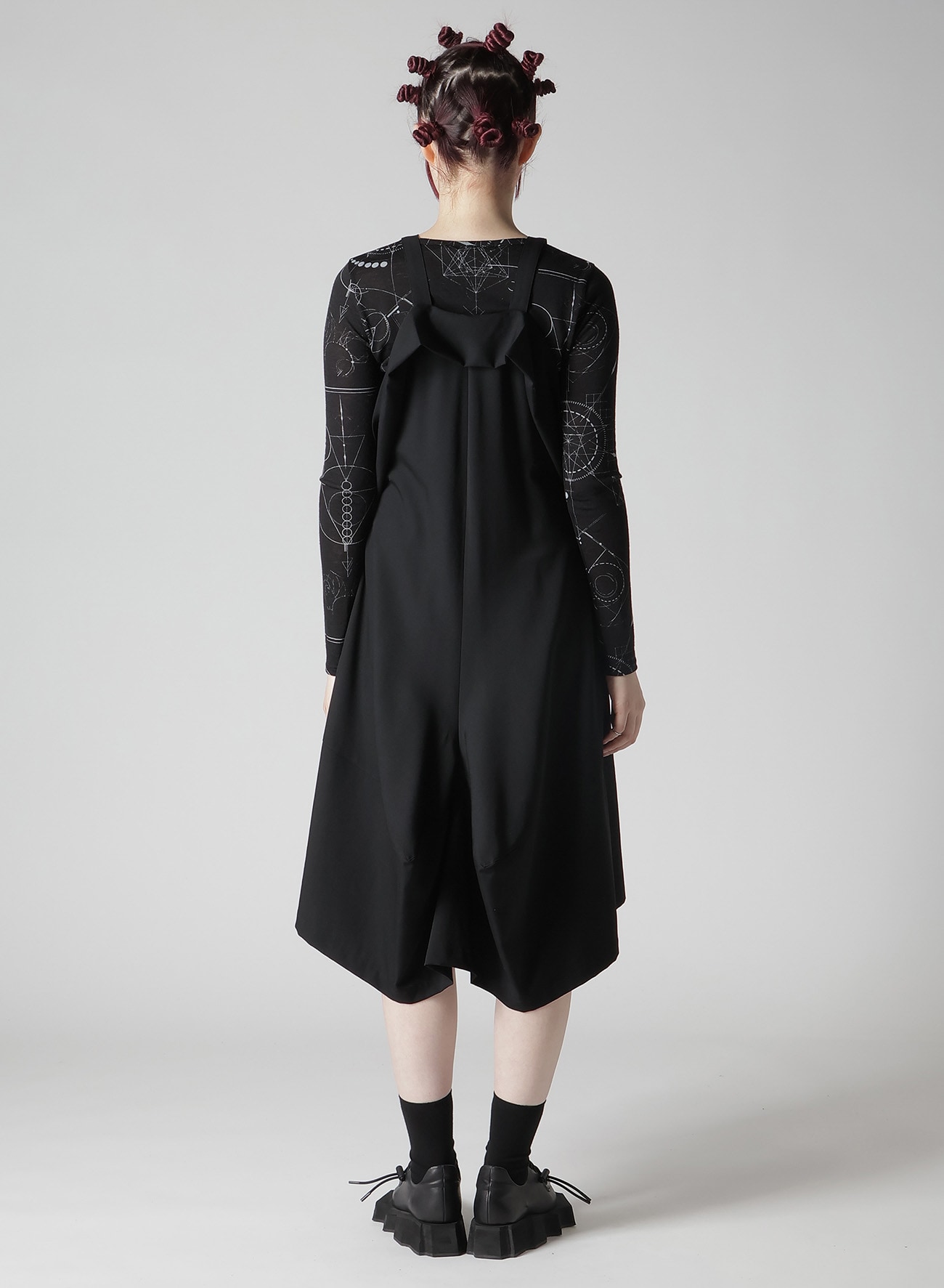 WOOL GABARDINE SHOULDER STRING DRESS