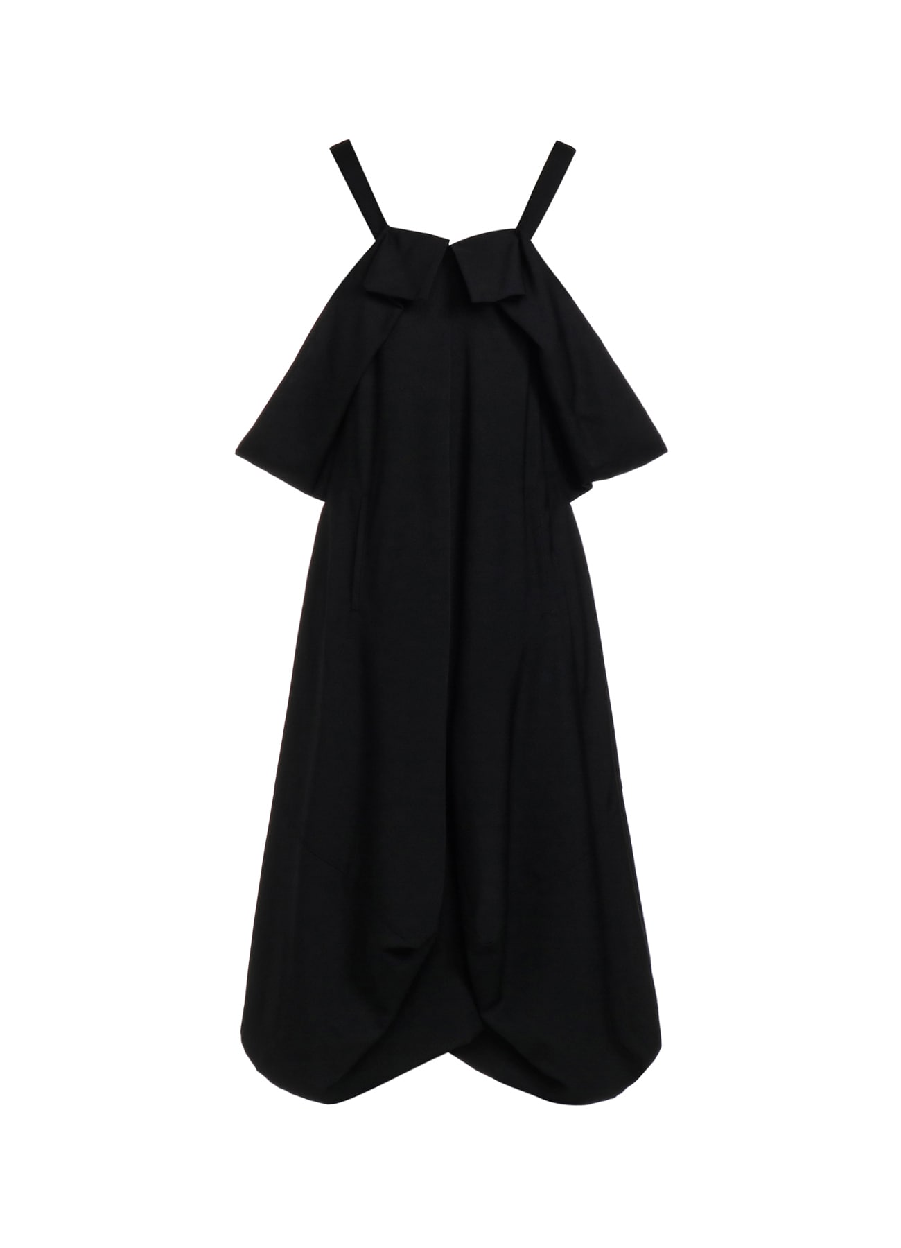 WOOL GABARDINE SHOULDER STRING DRESS