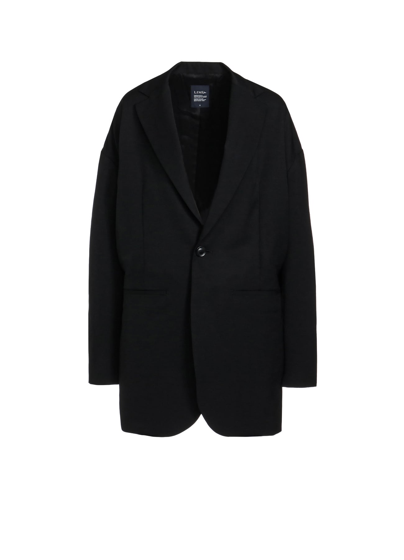 WOOL GABARDINE WIDE SHOULDER JACKET