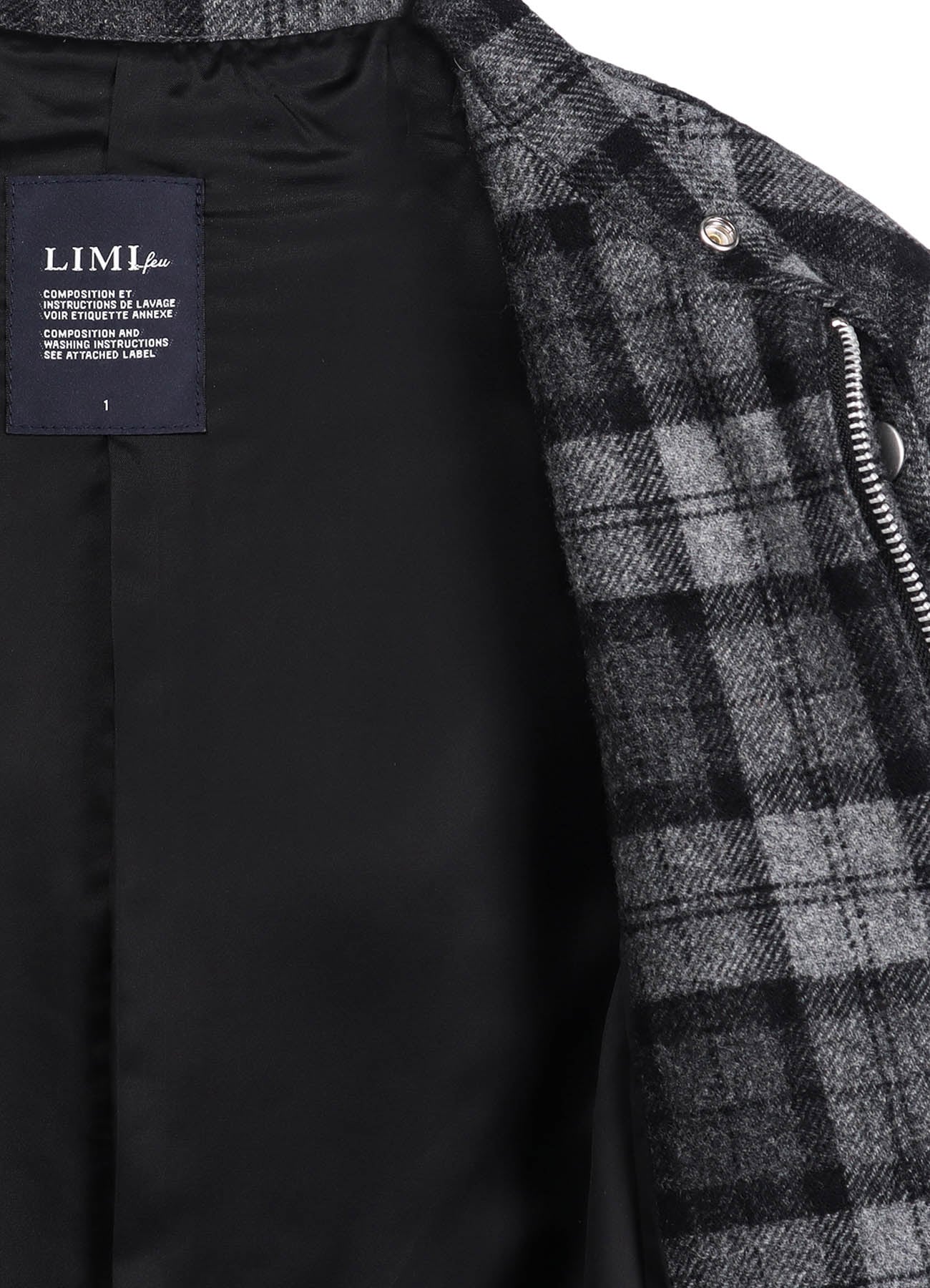 PLAID FLANNEL BELT DETAIL JACKET