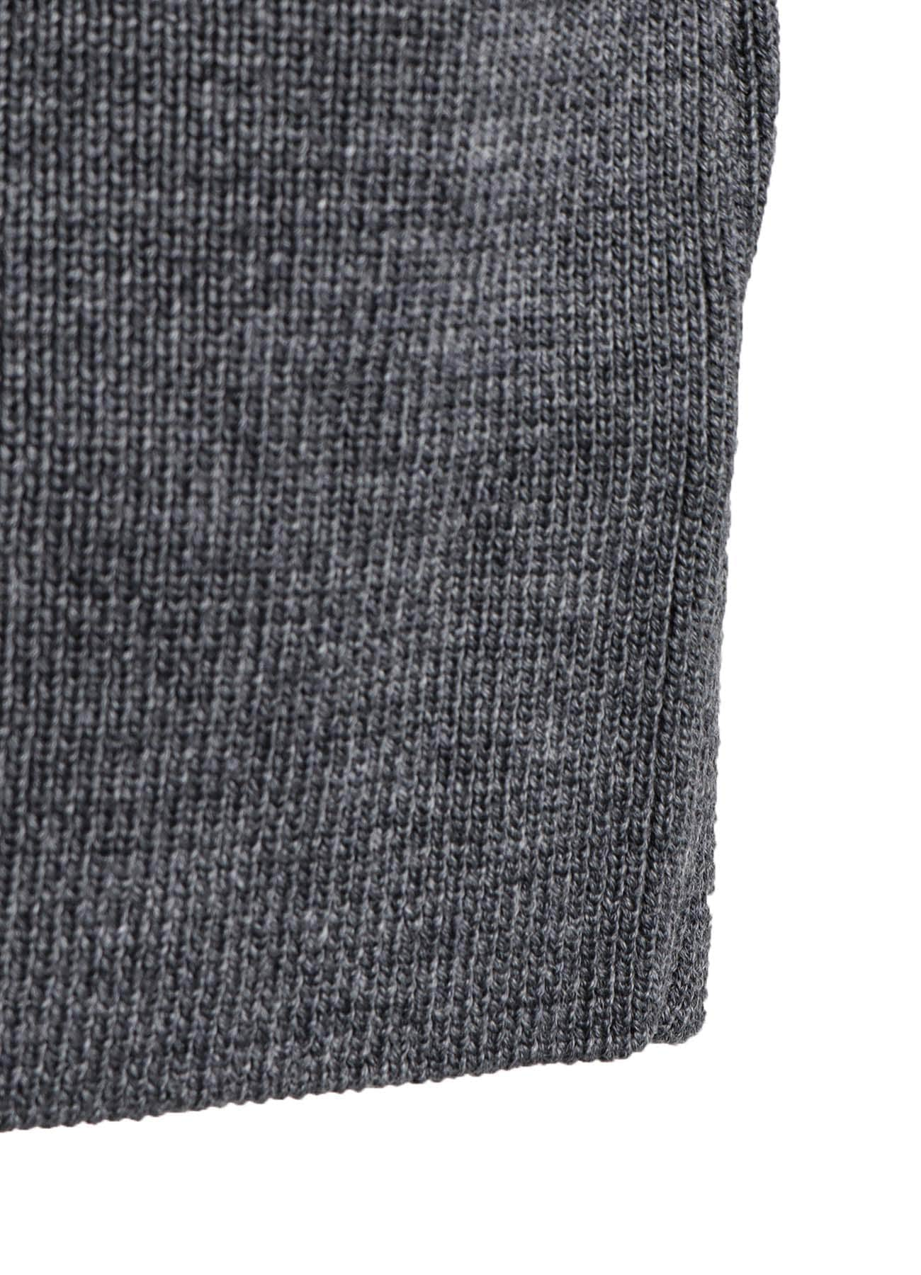 STANDARD WOOL WOSHABLE PLAIN STITCH SIDE TUETLE LONG TURTLE KNITWEAR