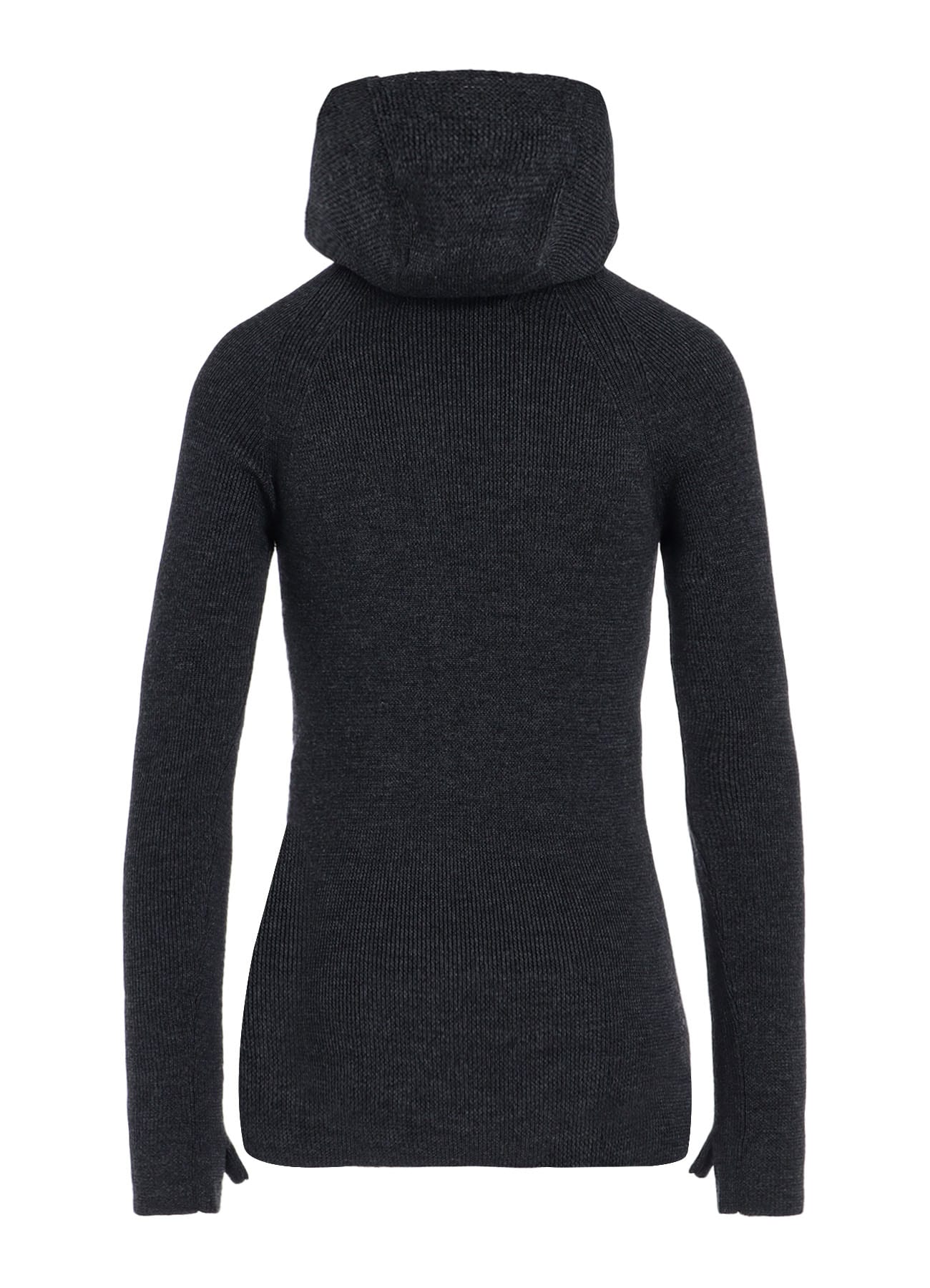 STANDARD WOOL WOSHABLE PLAIN STITCH SIDE HOODED KNITWEAR