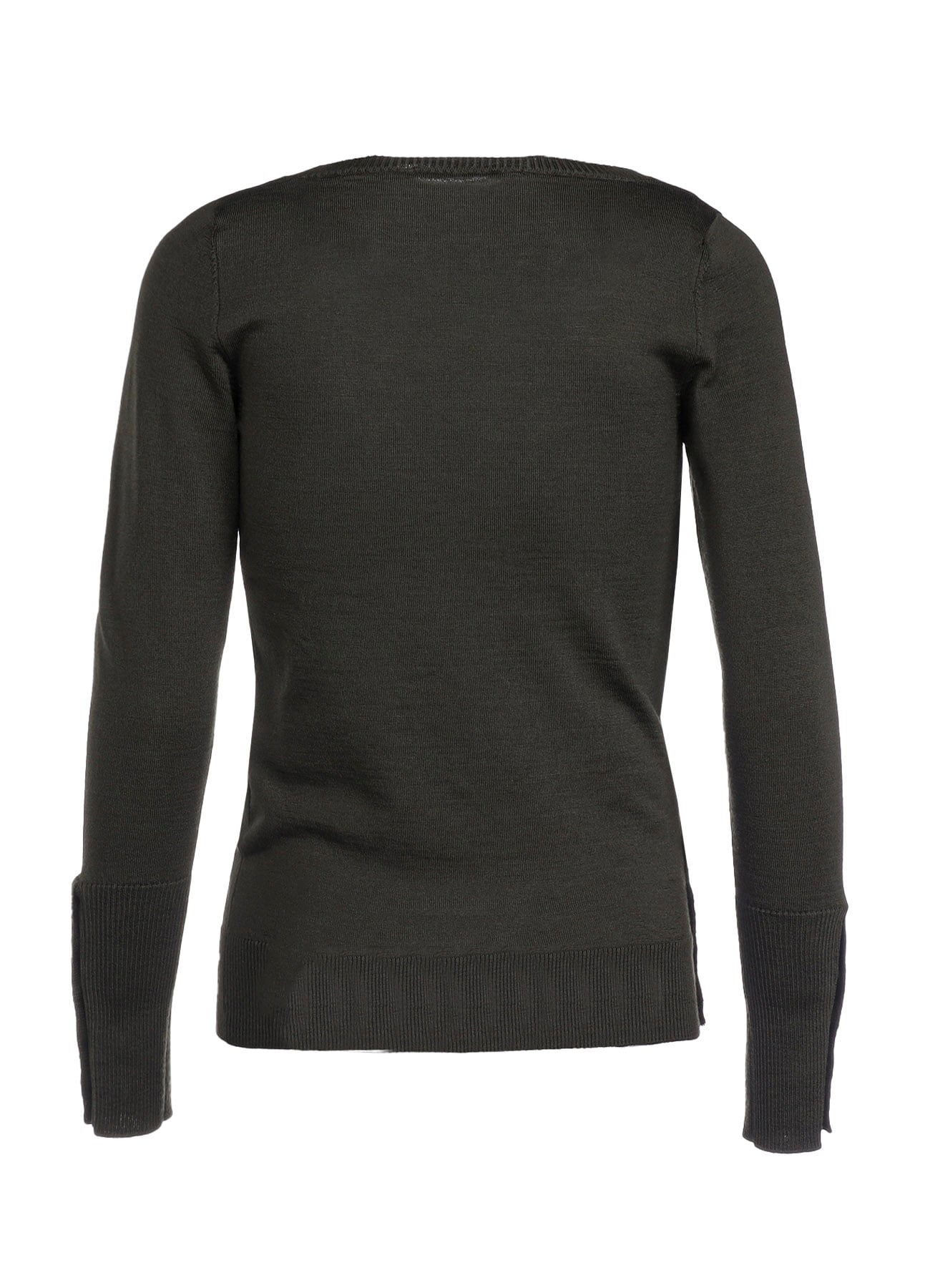 STANDARD SOFT WOOL WOSHABLE PLAIN STITCH SIDE SWEATER