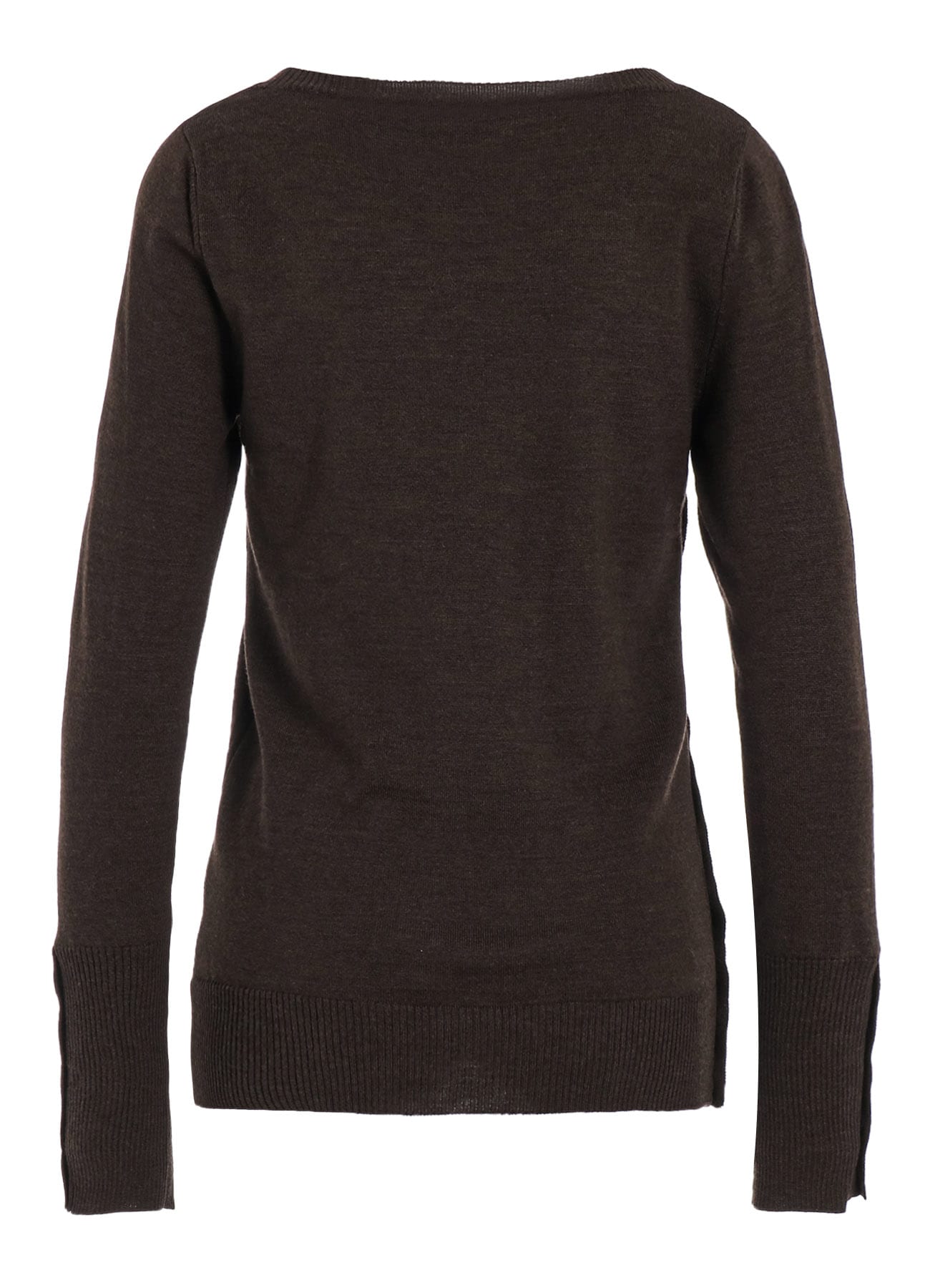 STANDARD SOFT WOOL WOSHABLE PLAIN STITCH SIDE SWEATER