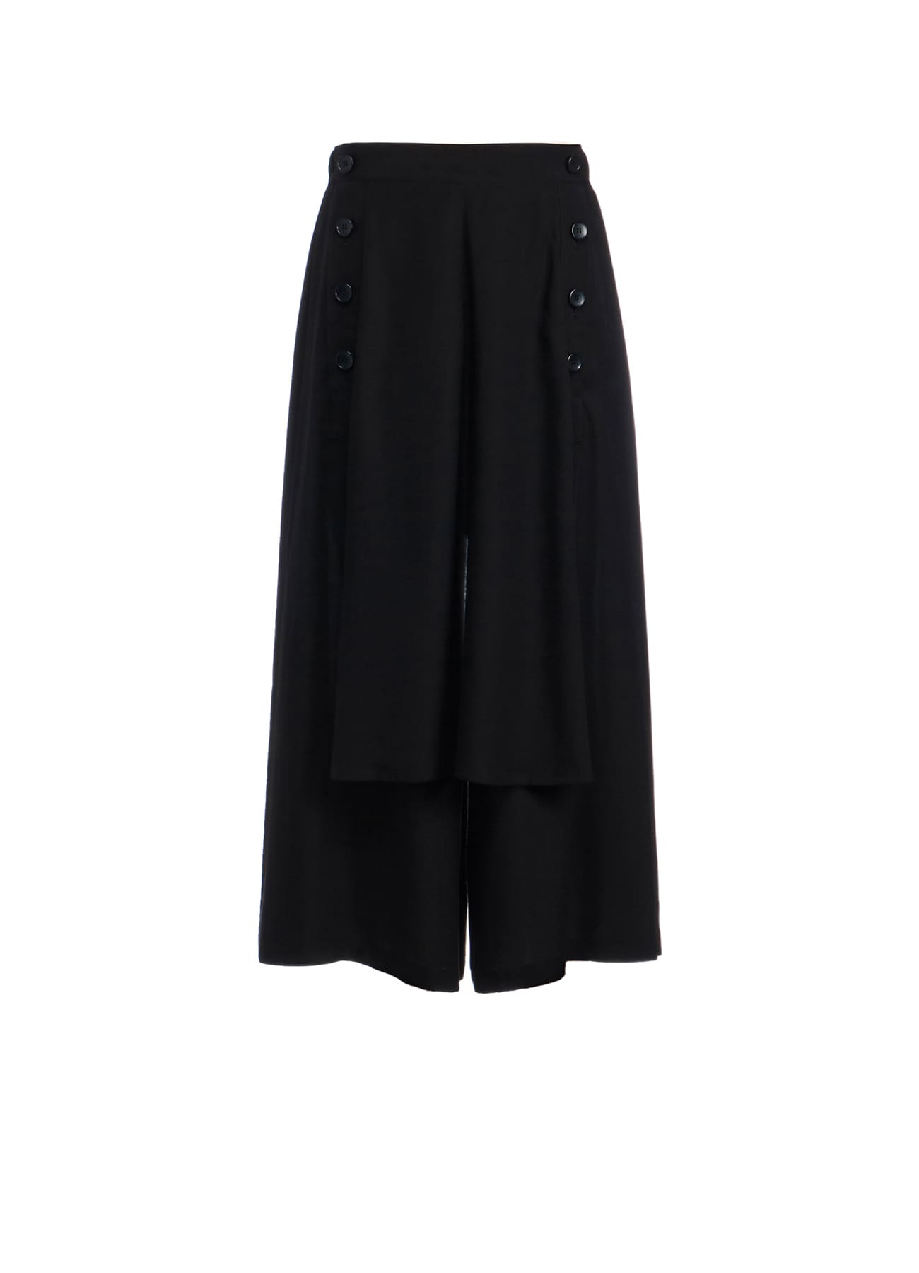 POPLIN FRONT LAYERED FLARED PANTS