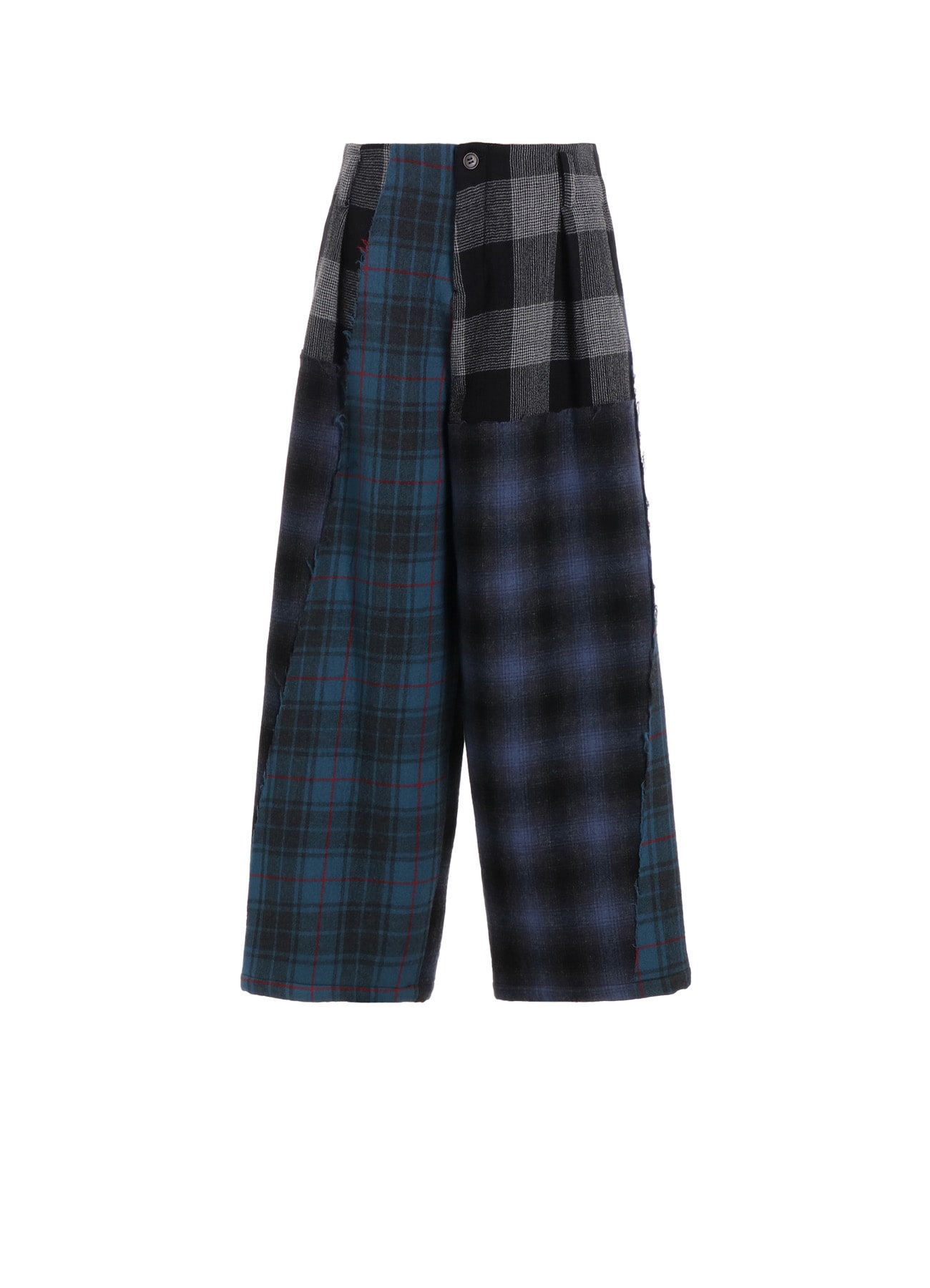 MULTI PLAID B TUCKED PANTS