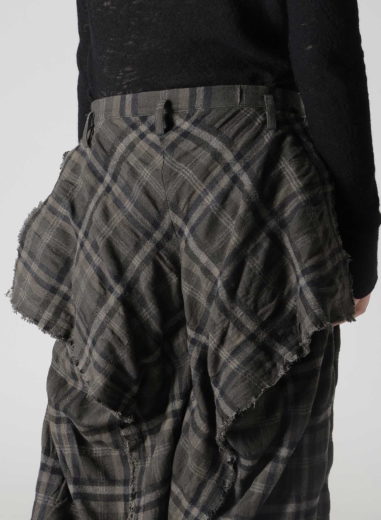 INK DYEING PLAID BOX PANTS A