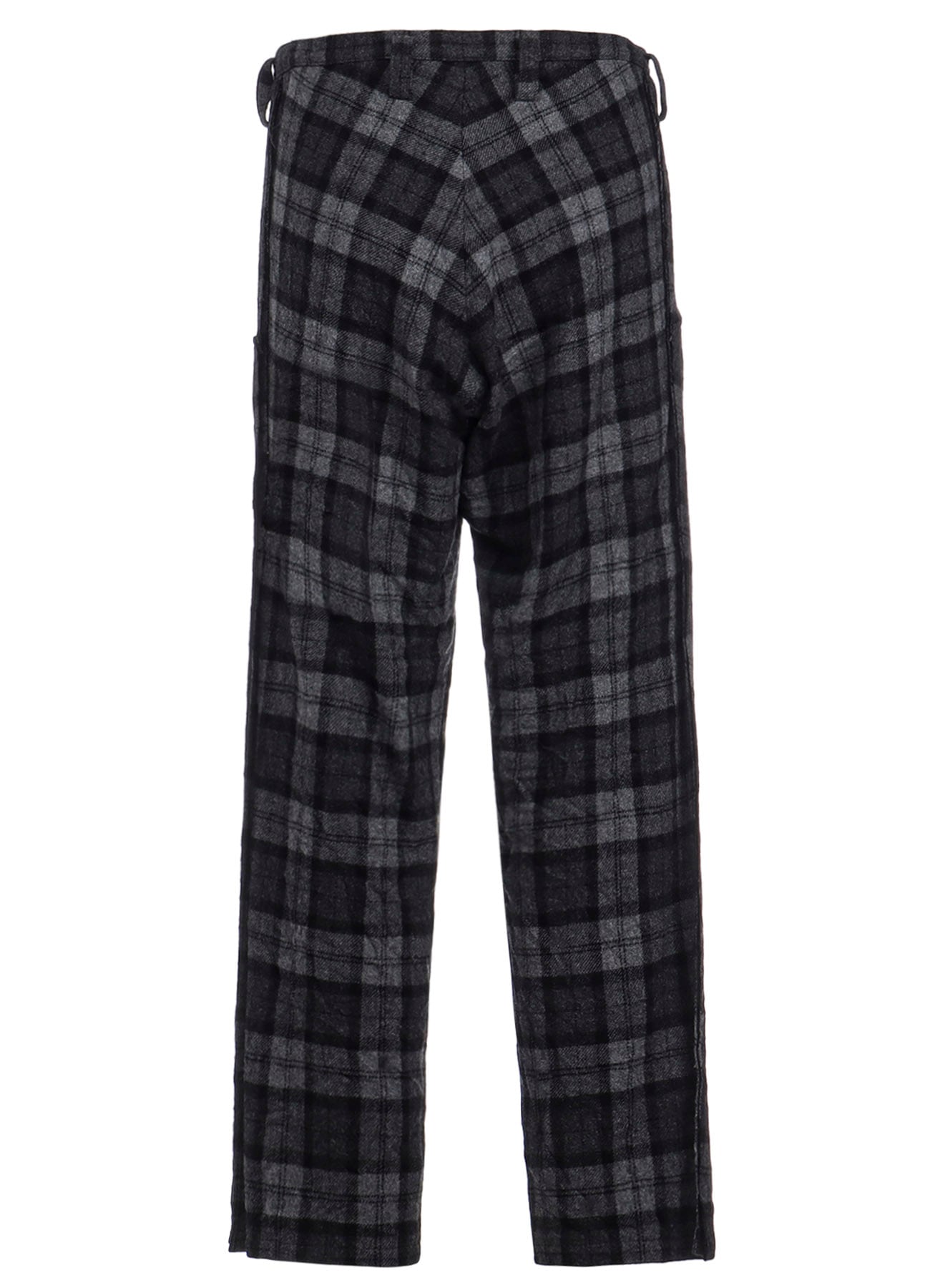 PLAID FLANNEL STRAIGHT PANTS