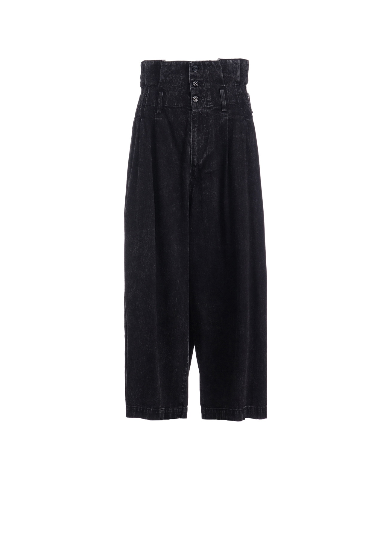 POWDER BLEACH HIGH-WAIST CROPPED PANTS