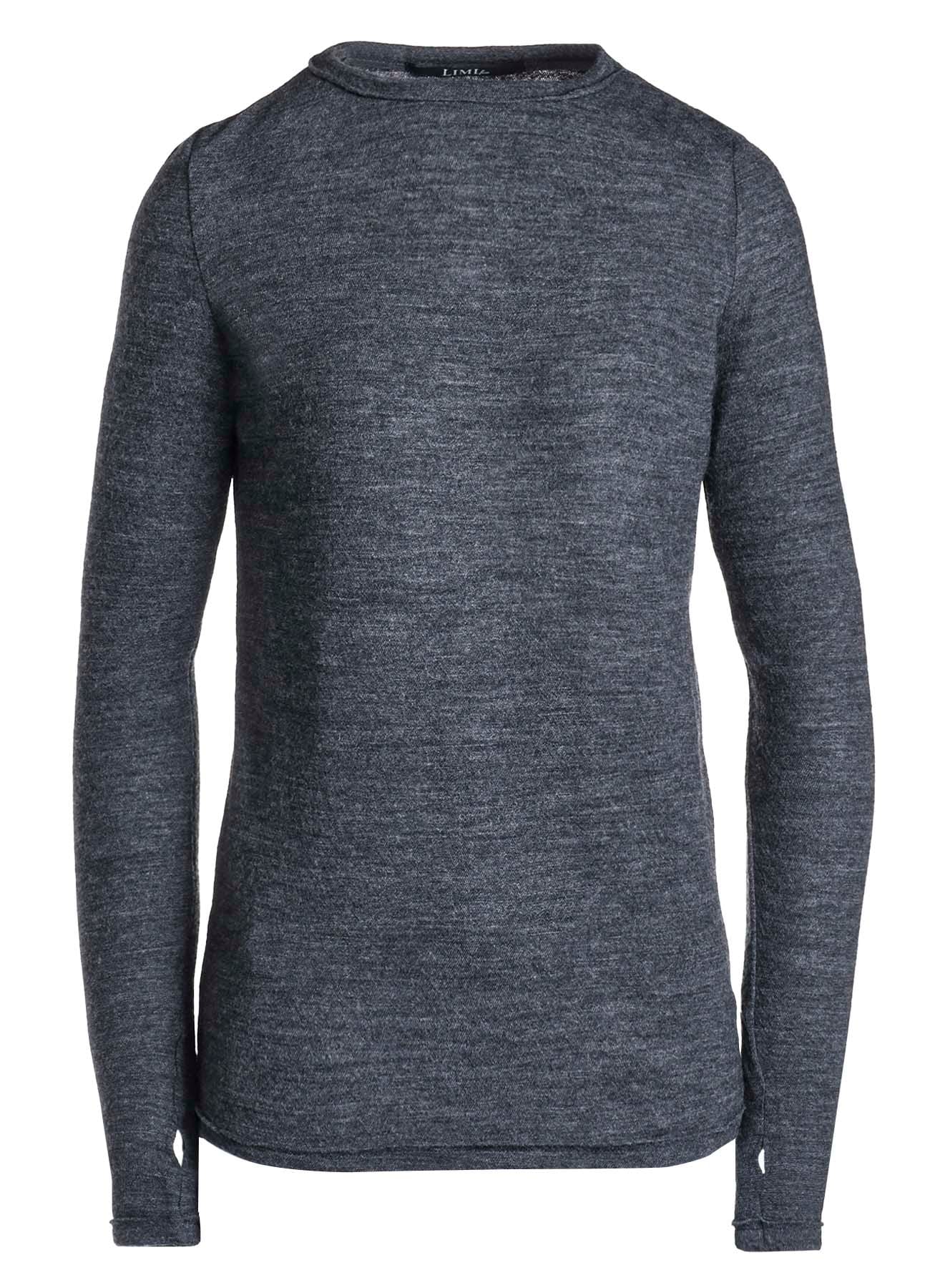 WOOL SHRINK SINGLE JERSEY LONG SLEEVES T-SHIRT