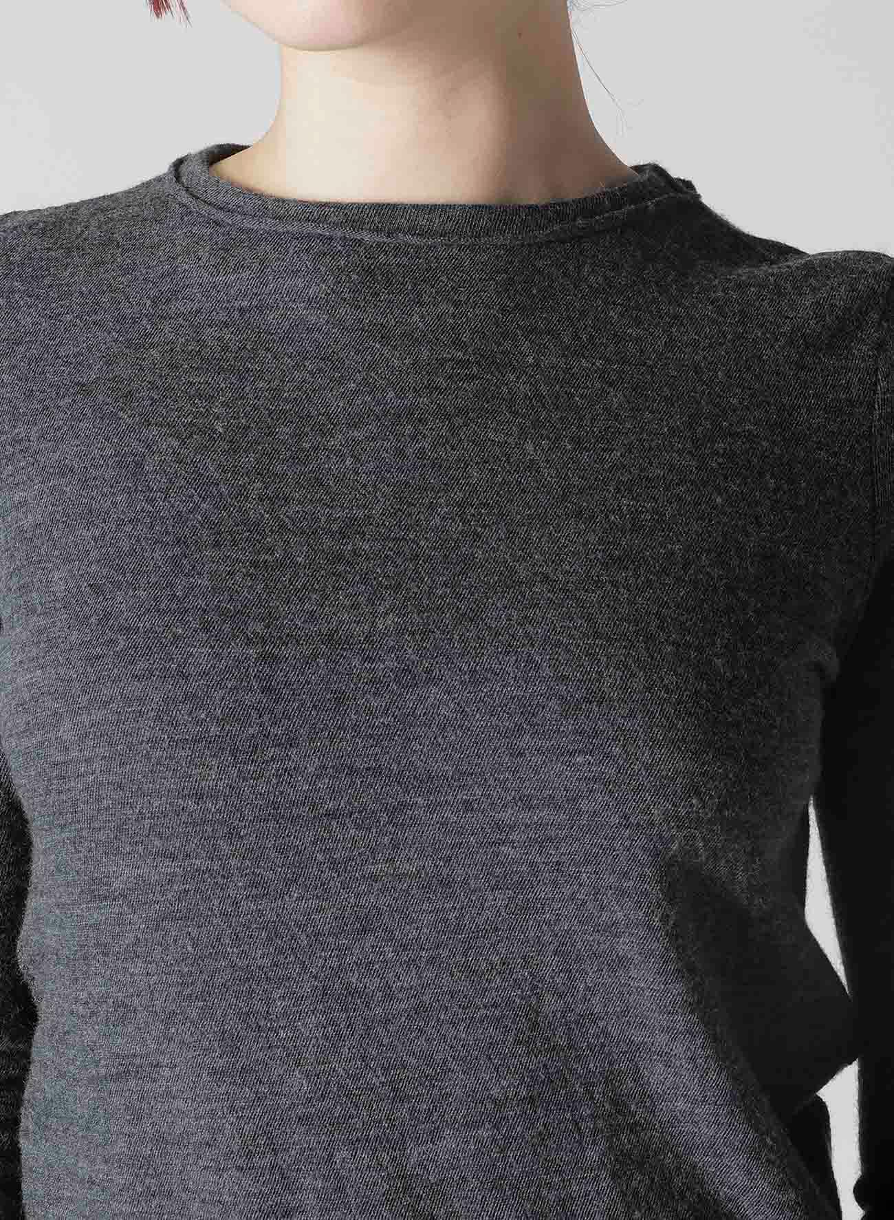 WOOL SHRINK SINGLE JERSEY LONG SLEEVES T-SHIRT