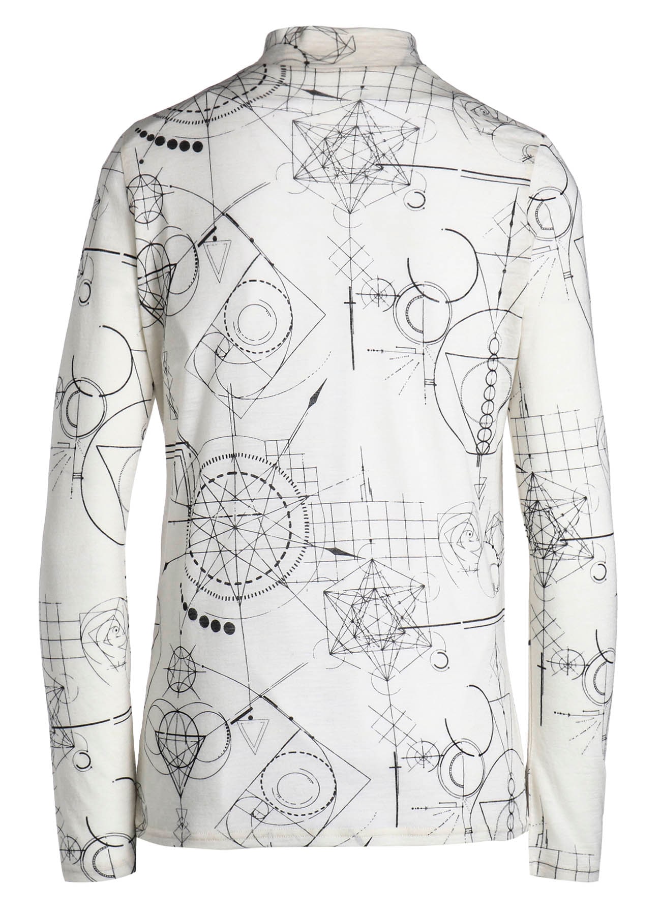 TATTOO PRINT HIGH NECK PULLOVER