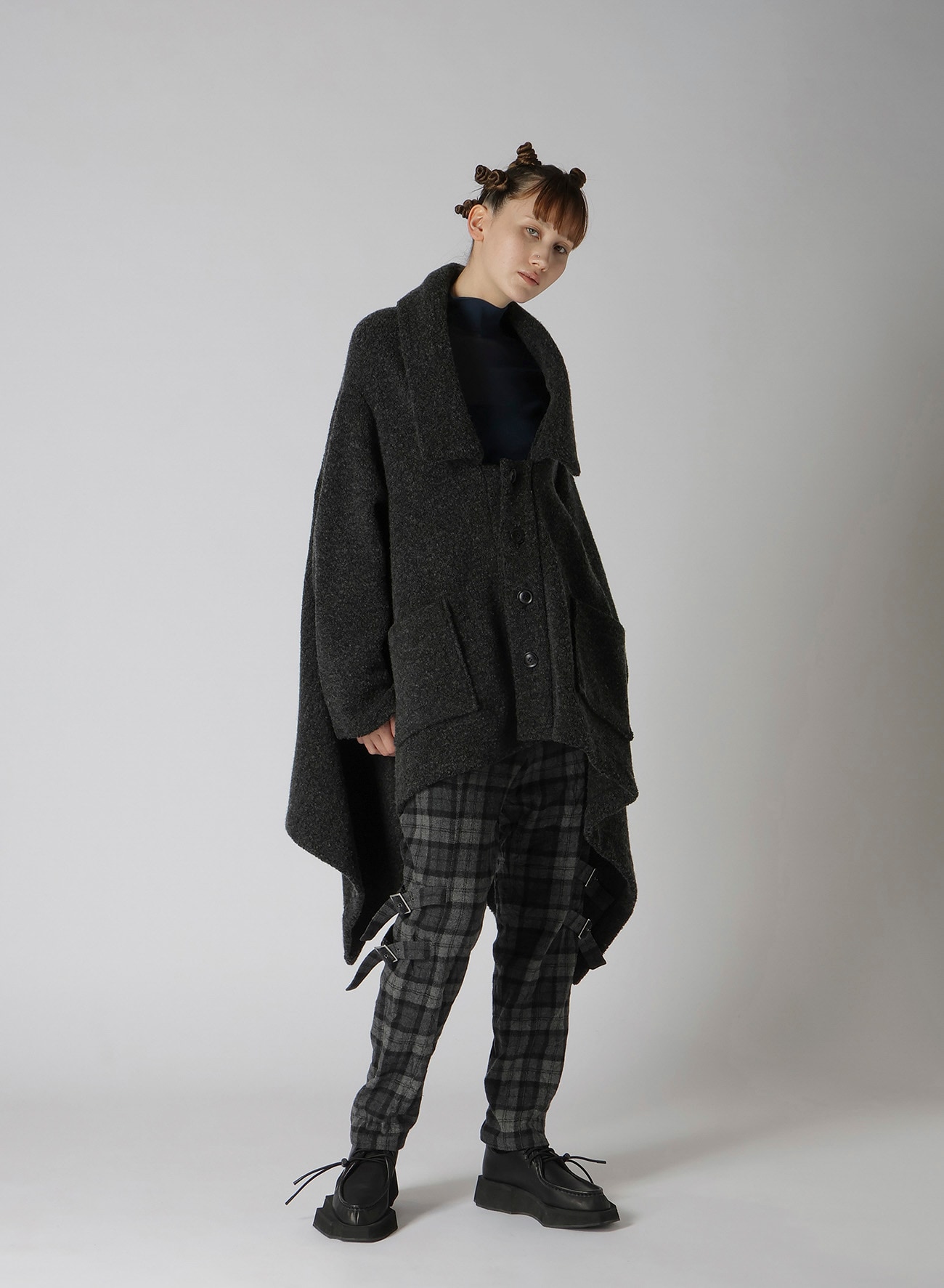 SHEEP PILE LONG JERSEY COAT