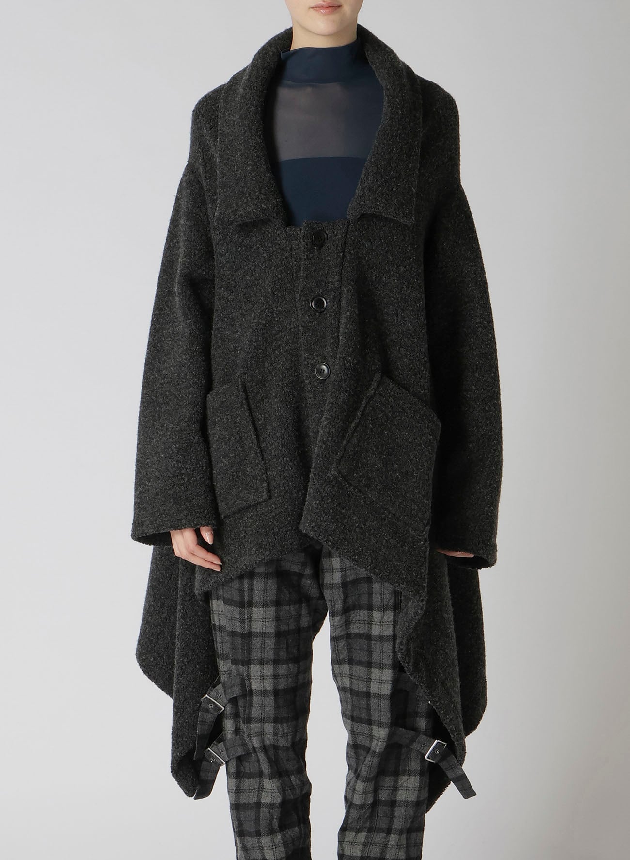 SHEEP PILE LONG JERSEY COAT