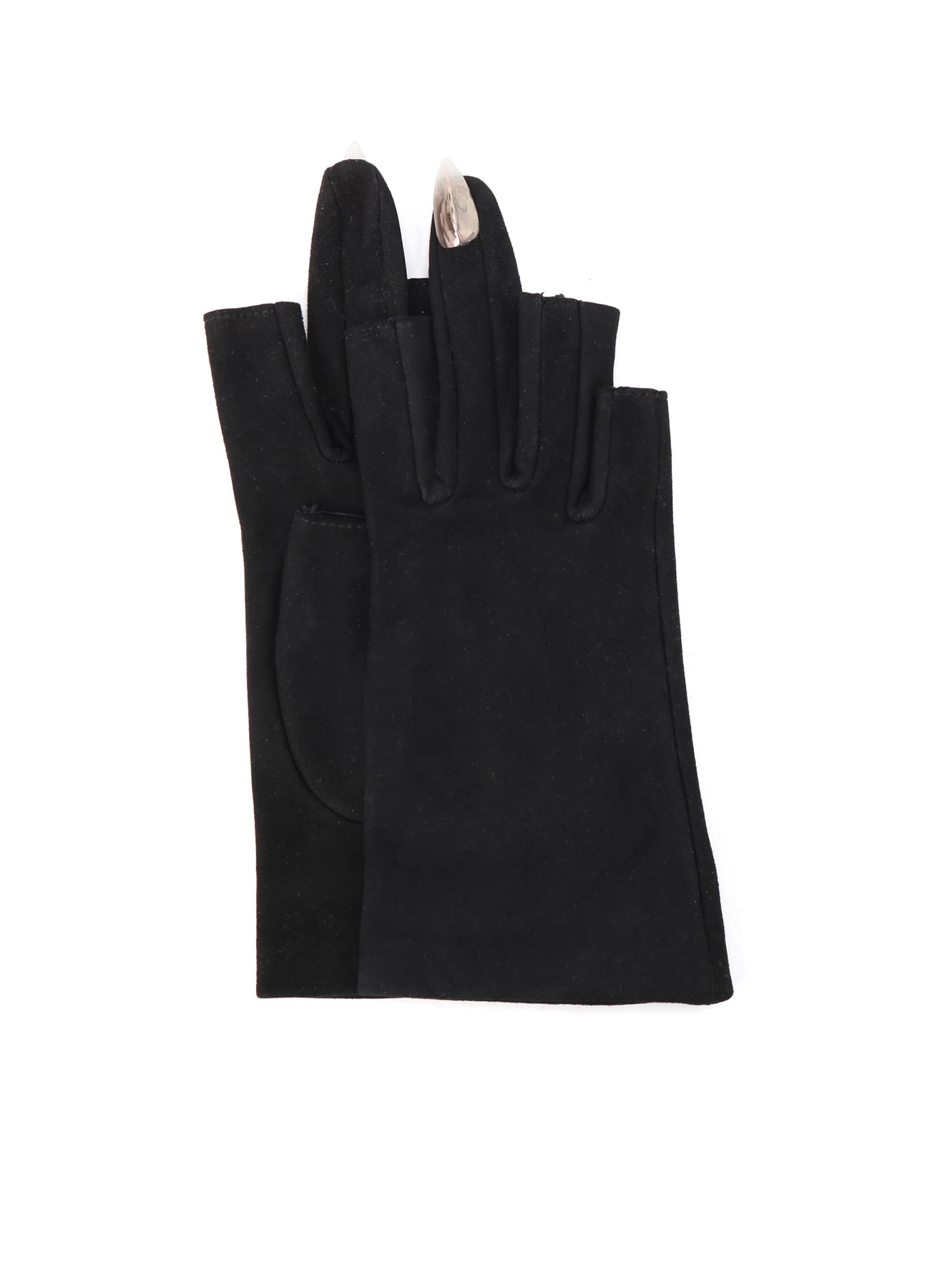 SUEDE LAMB SKIN MIDDLE FINGER NAIL GLOVE