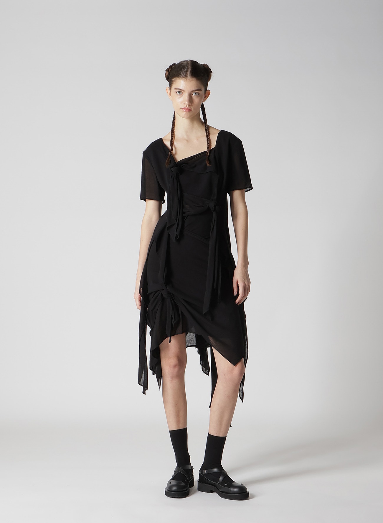 GAUZE RIBBON DRESS