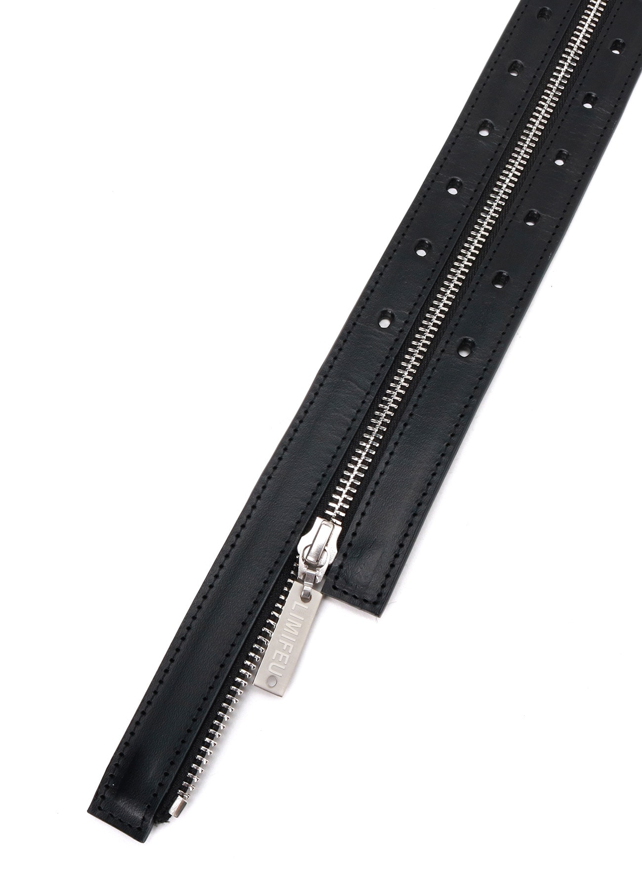 MAT OIL LEATHER ZIP OPEN BELT