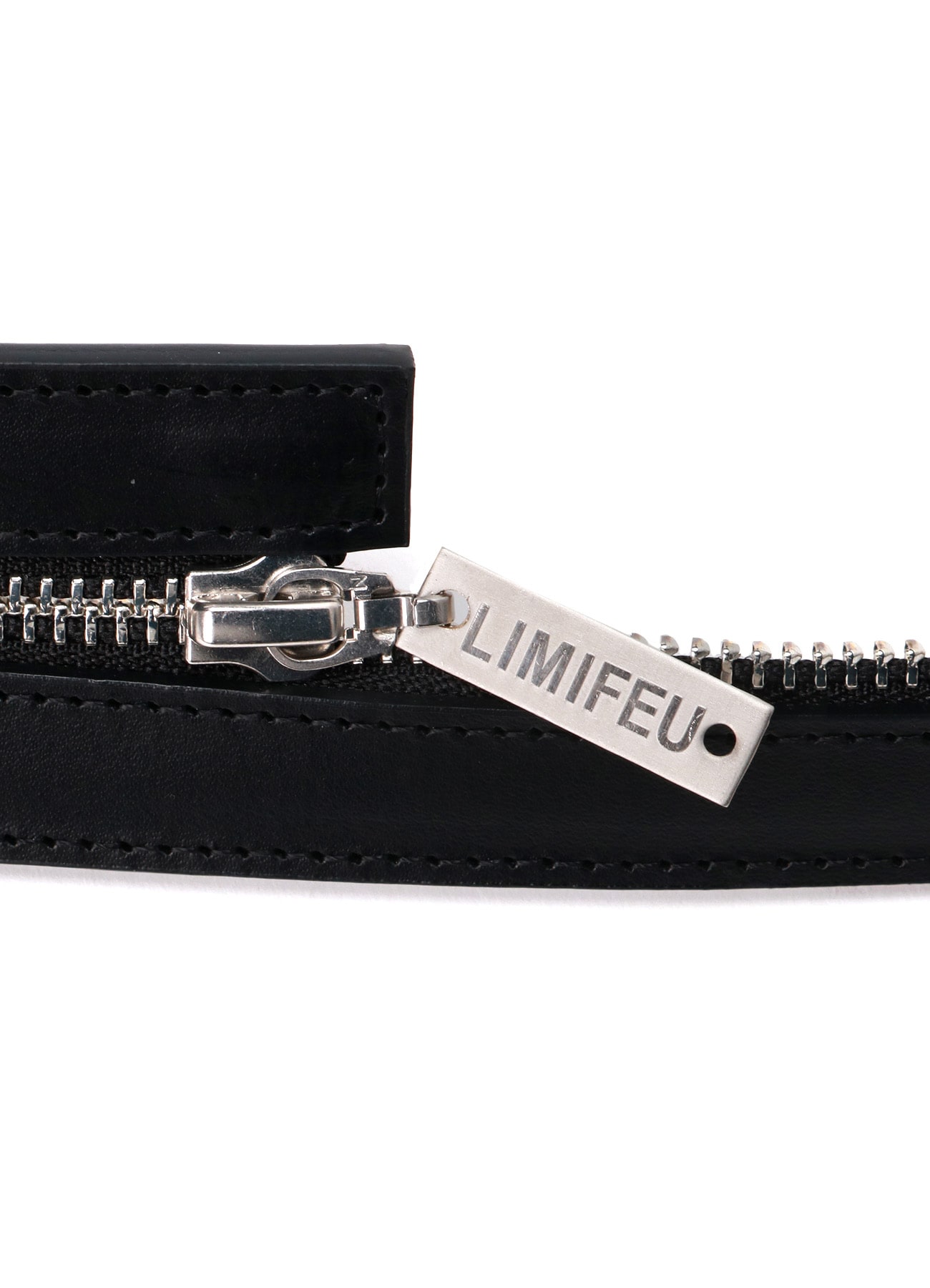 MAT OIL LEATHER ZIP OPEN BELT