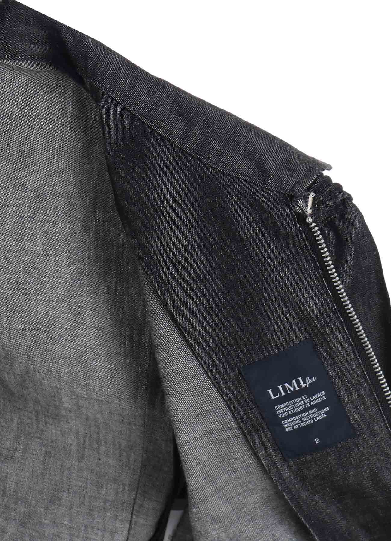 LIGHT DENIM FRILLED SHORT JACKET