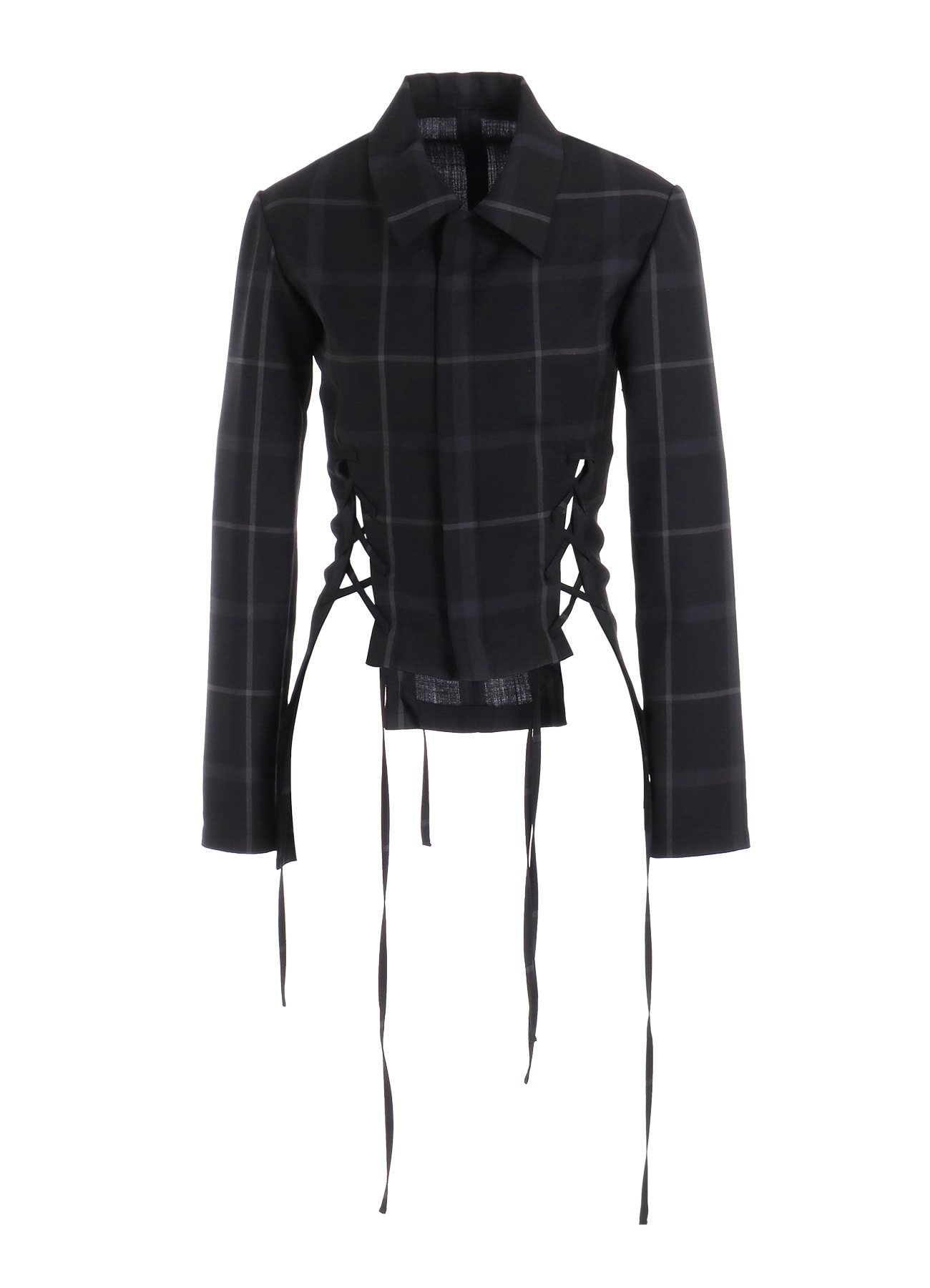 PLAID LACE-UP JACKET A