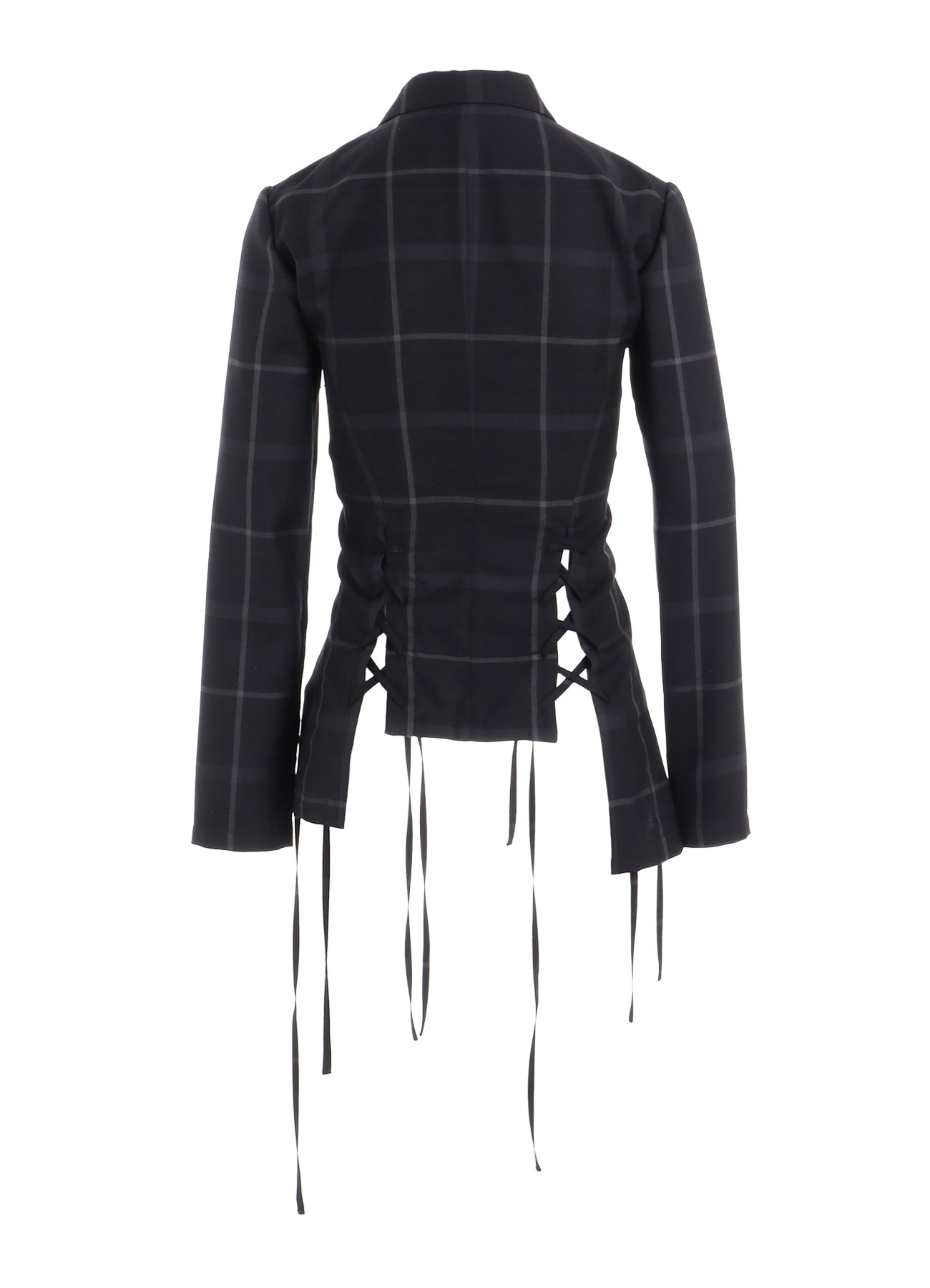 PLAID LACE-UP JACKET A