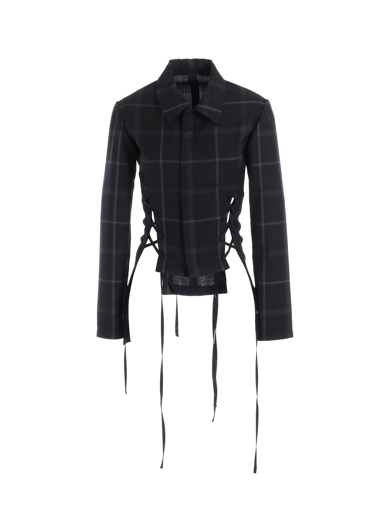 PLAID LACE-UP JACKET A