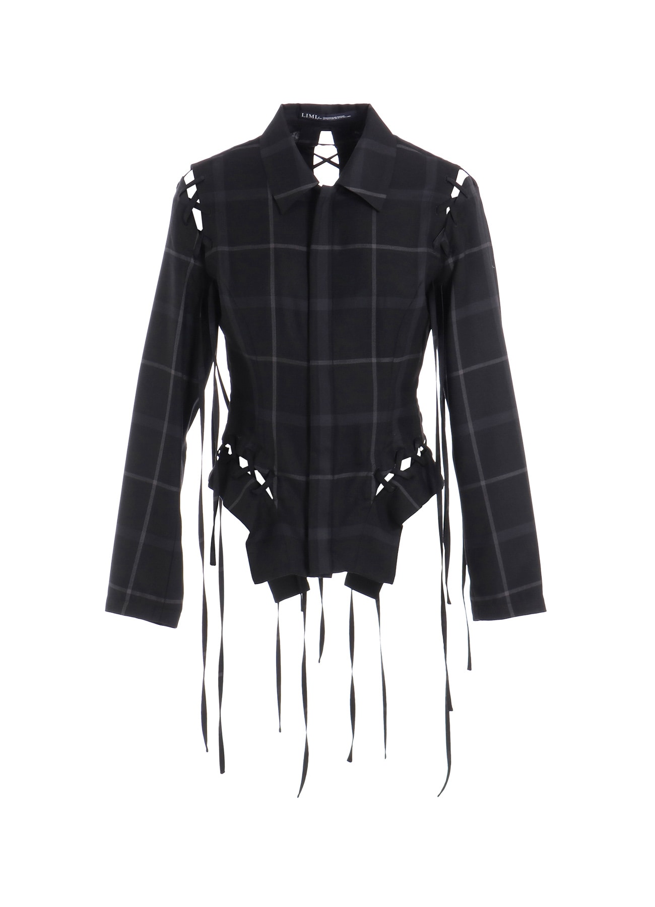 PLAID LACE-UP JACKET B