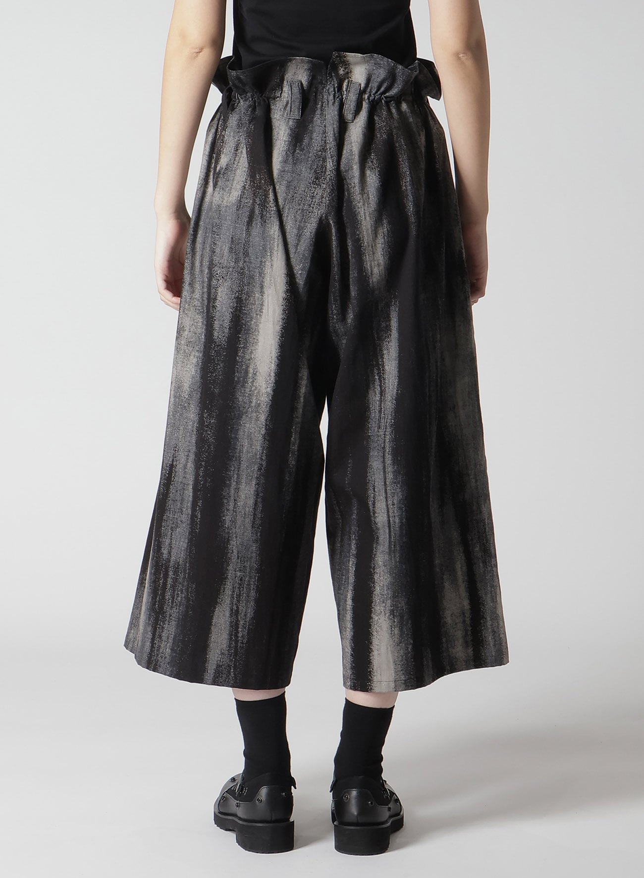 DISCHARGE PT DENIM WAIST STRING TUCK PANTS