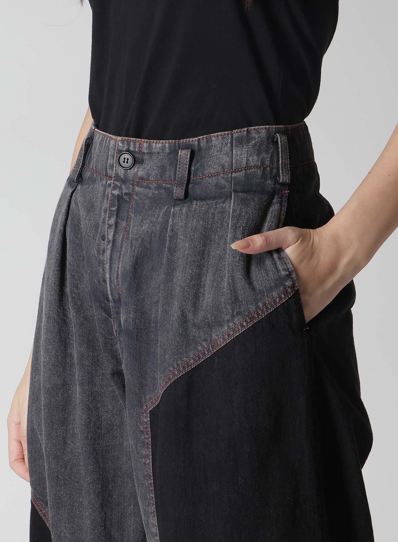 POWDER BLEACH PANELED PANTS