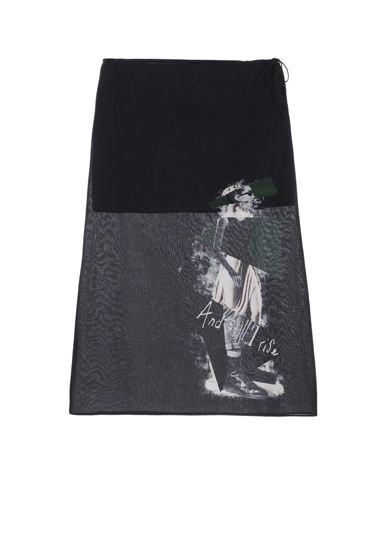 STATUE COLLAGE WAIST STRING SKIRT