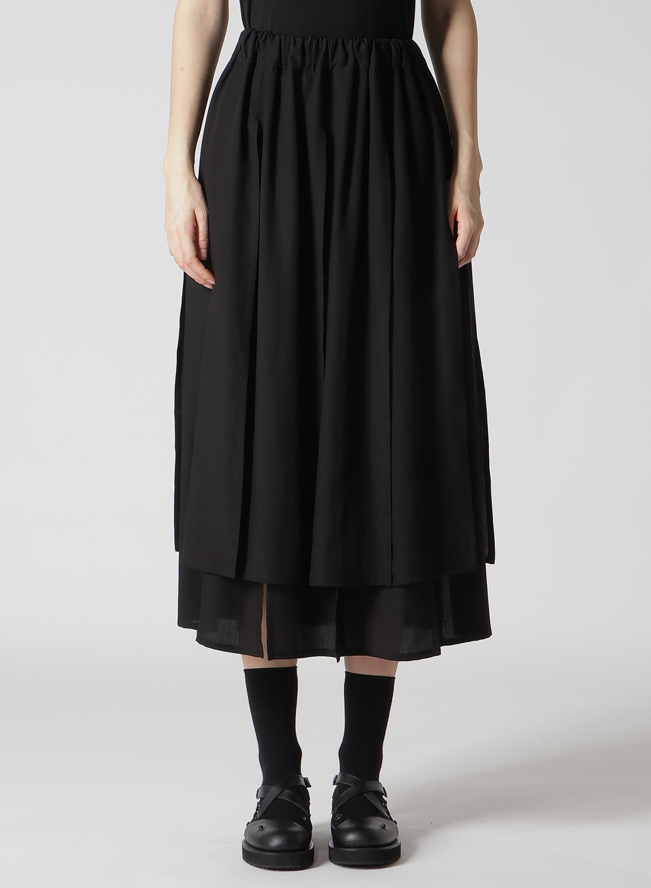 POPLIN PANELED SKIRT