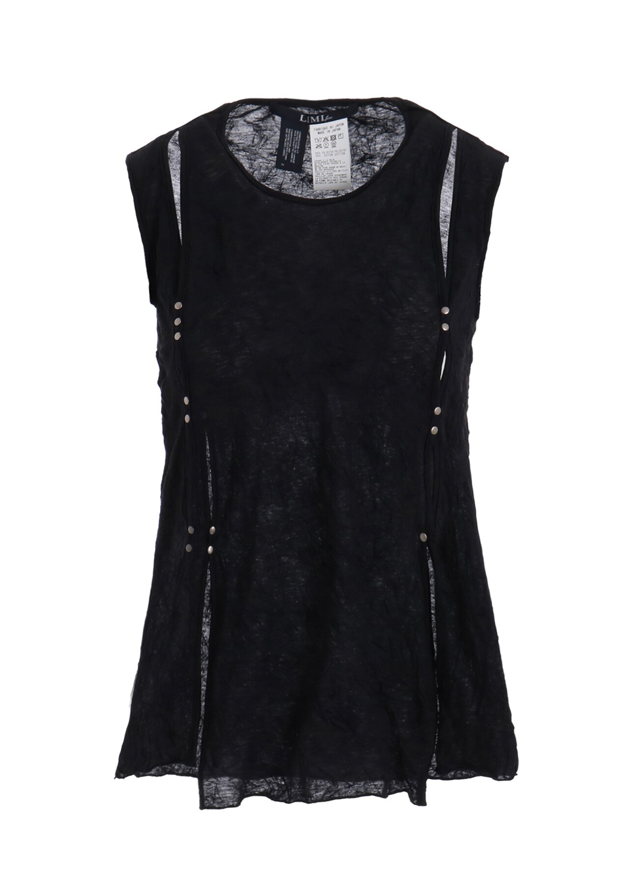 WASHER PLAIN STITCH SLIT TANK TOP