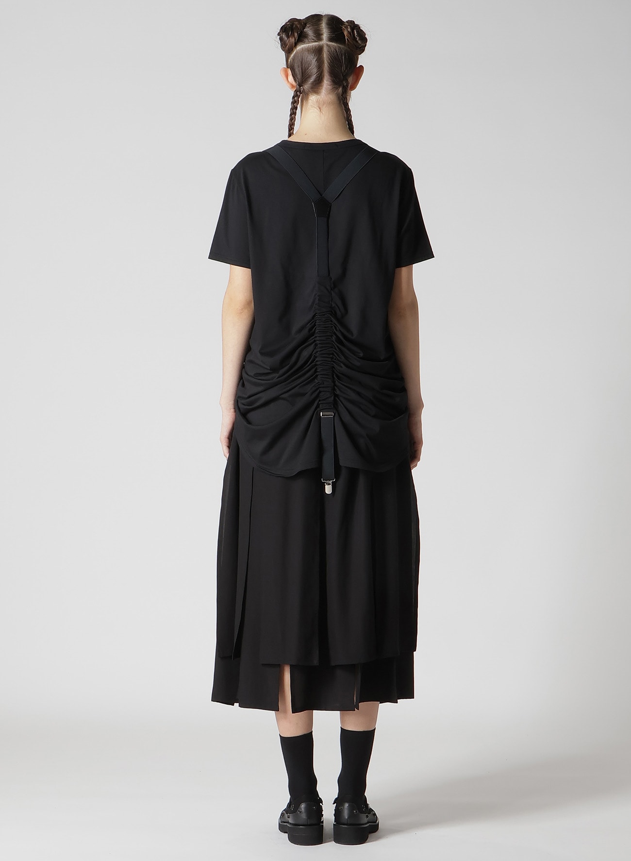 PLAIN STITCH SUSPENDER T-SHIRT
